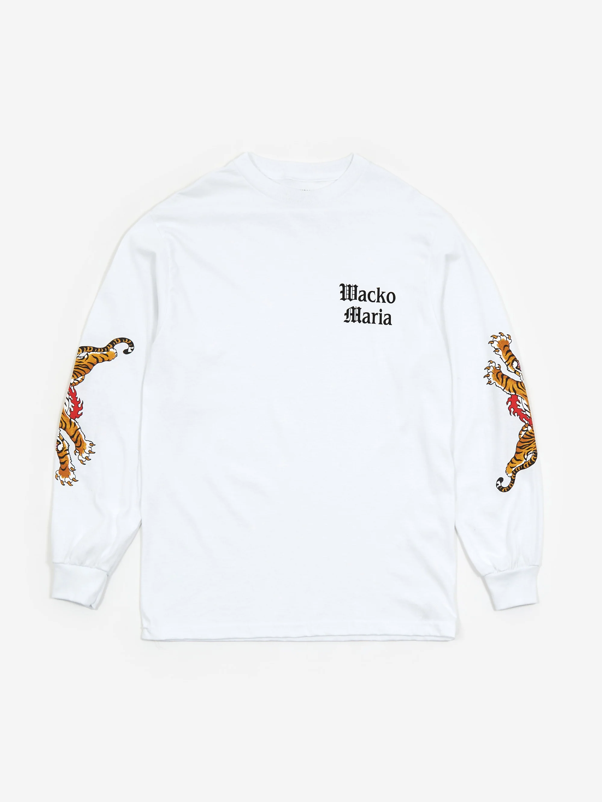 Wacko Maria Tim Lehi / Crew Neck Long Sleeve T-Shirt (Type-3) - White
