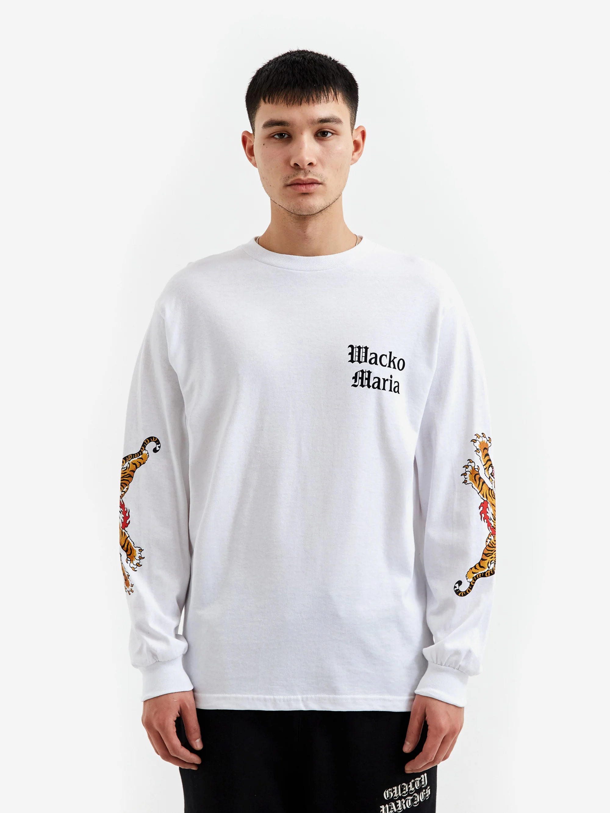 Wacko Maria Tim Lehi / Crew Neck Long Sleeve T-Shirt (Type-3) - White - Image 2