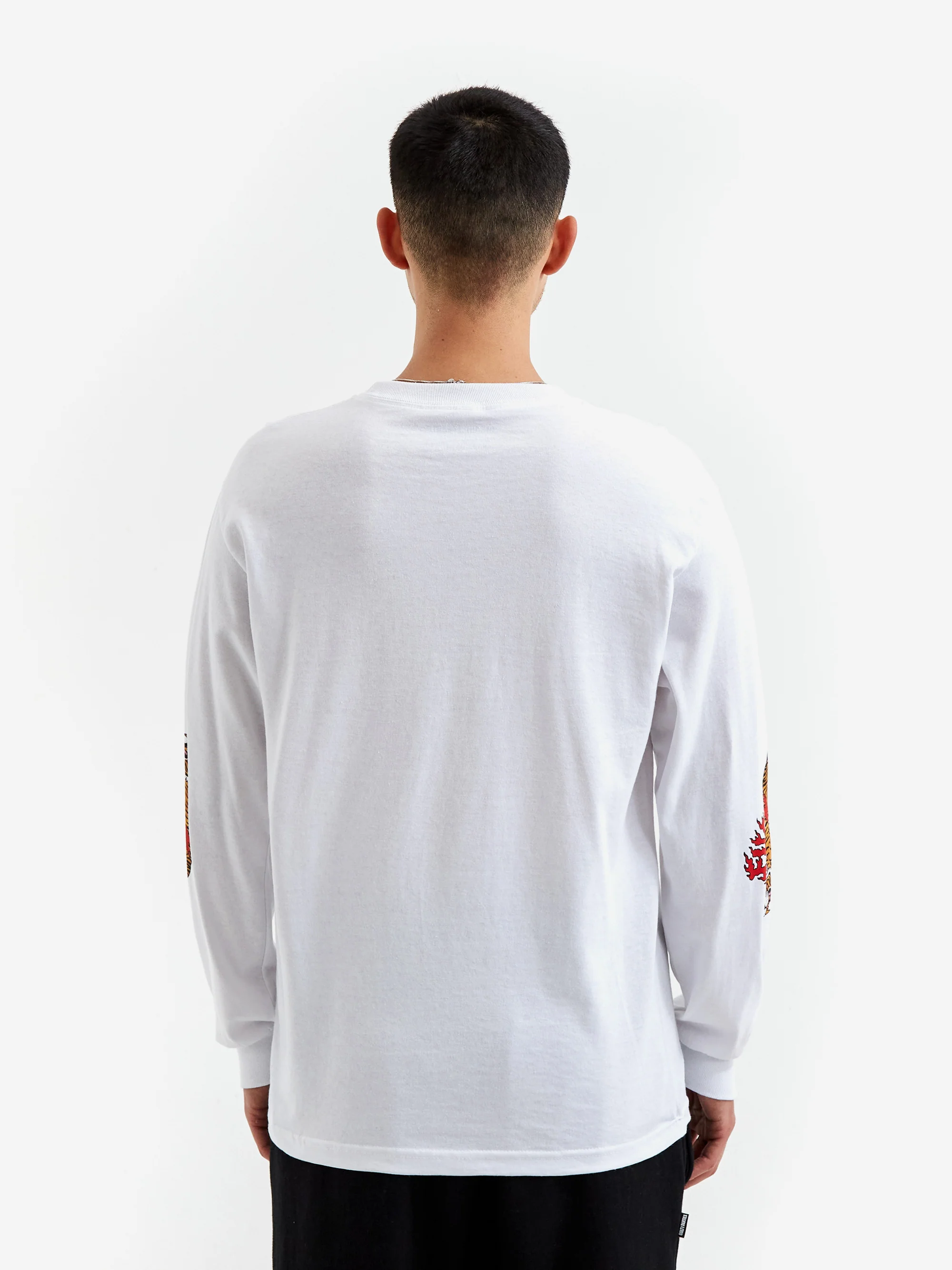 Wacko Maria Tim Lehi / Crew Neck Long Sleeve T-Shirt (Type-3) - White - Image 8
