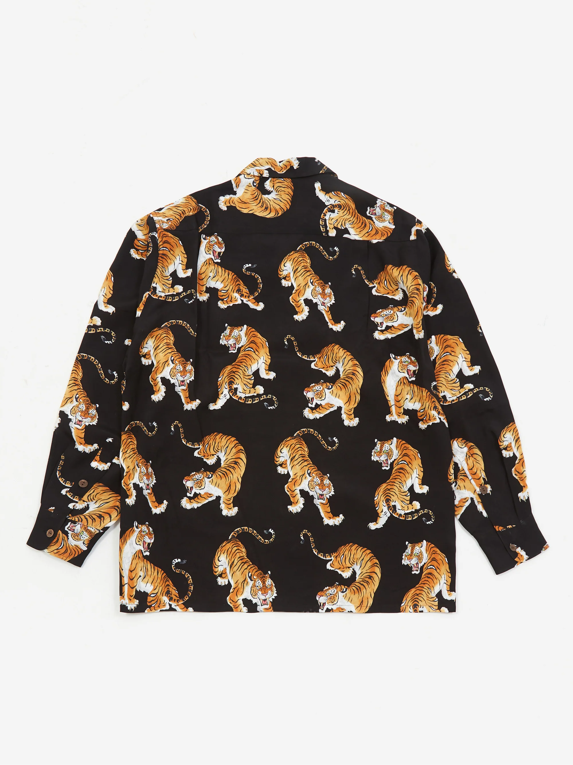 Wacko Maria Tim Lehi / Hawaiian Shirt L/S ( Type-3 ) - Black - Image 4