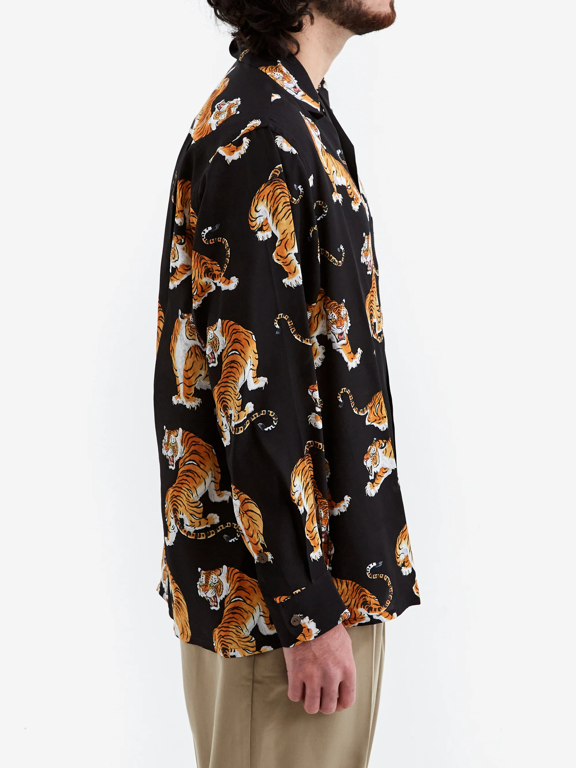 Wacko Maria Tim Lehi / Hawaiian Shirt L/S ( Type-3 ) - Black - Image 5