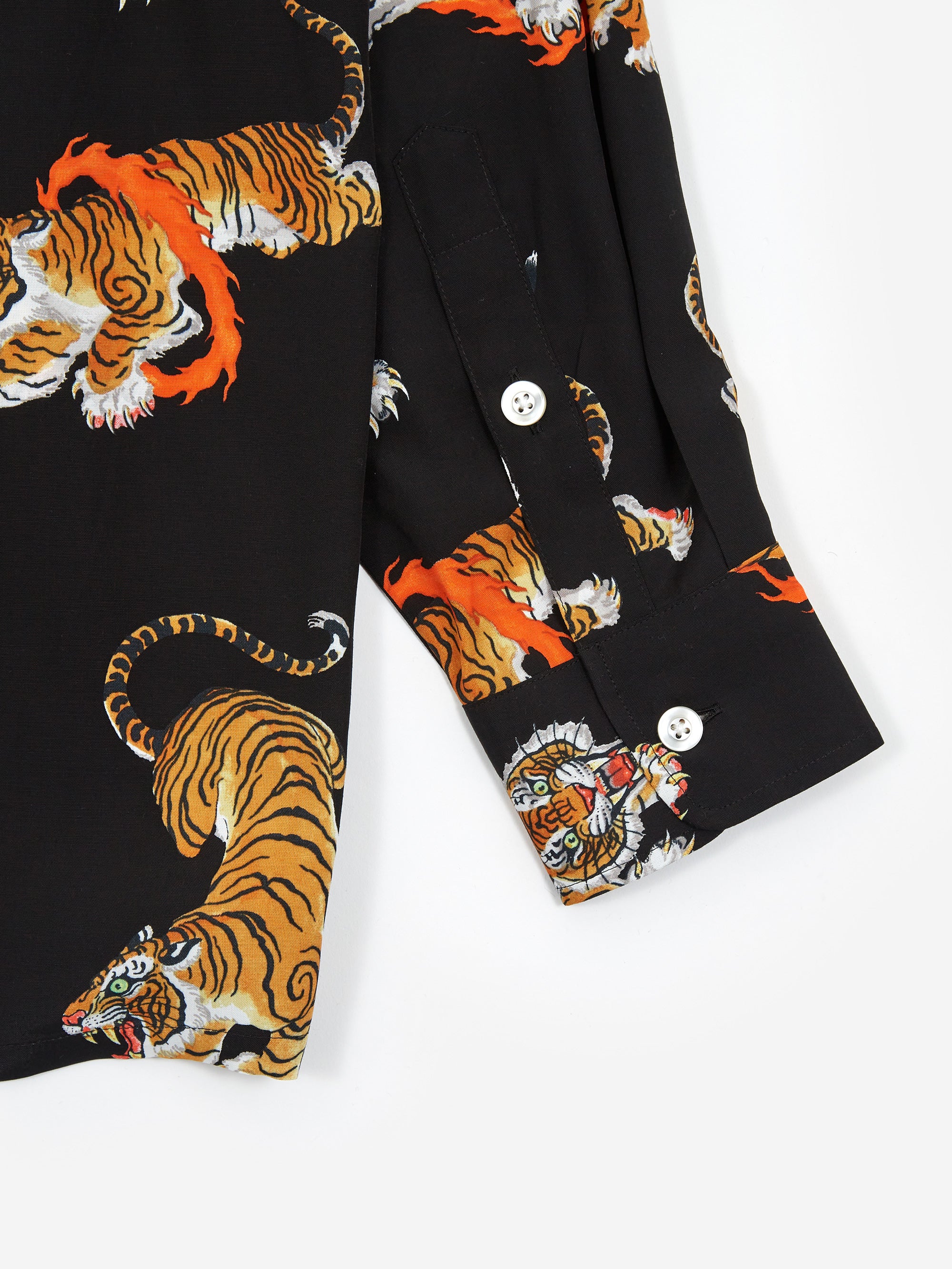 Wacko Maria Tim Lehi / Hawaiian Shirt L/S (Type-5) - Black - Image 5