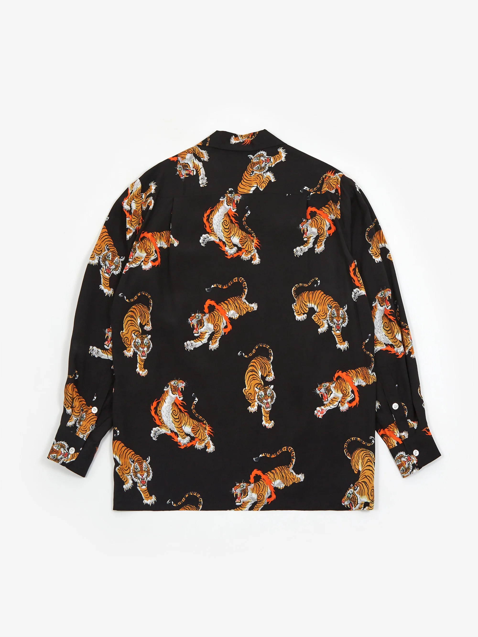 Wacko Maria Tim Lehi / Hawaiian Shirt L/S (Type-5) - Black - Image 6