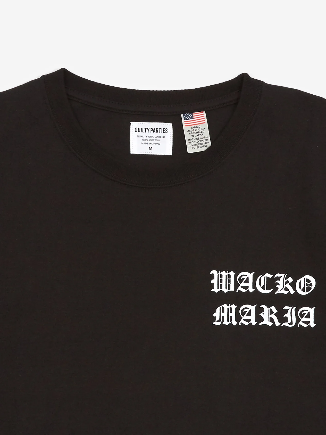 Wacko Maria USA Body Crew Neck T-Shirt Type-3 - Black - Image 2