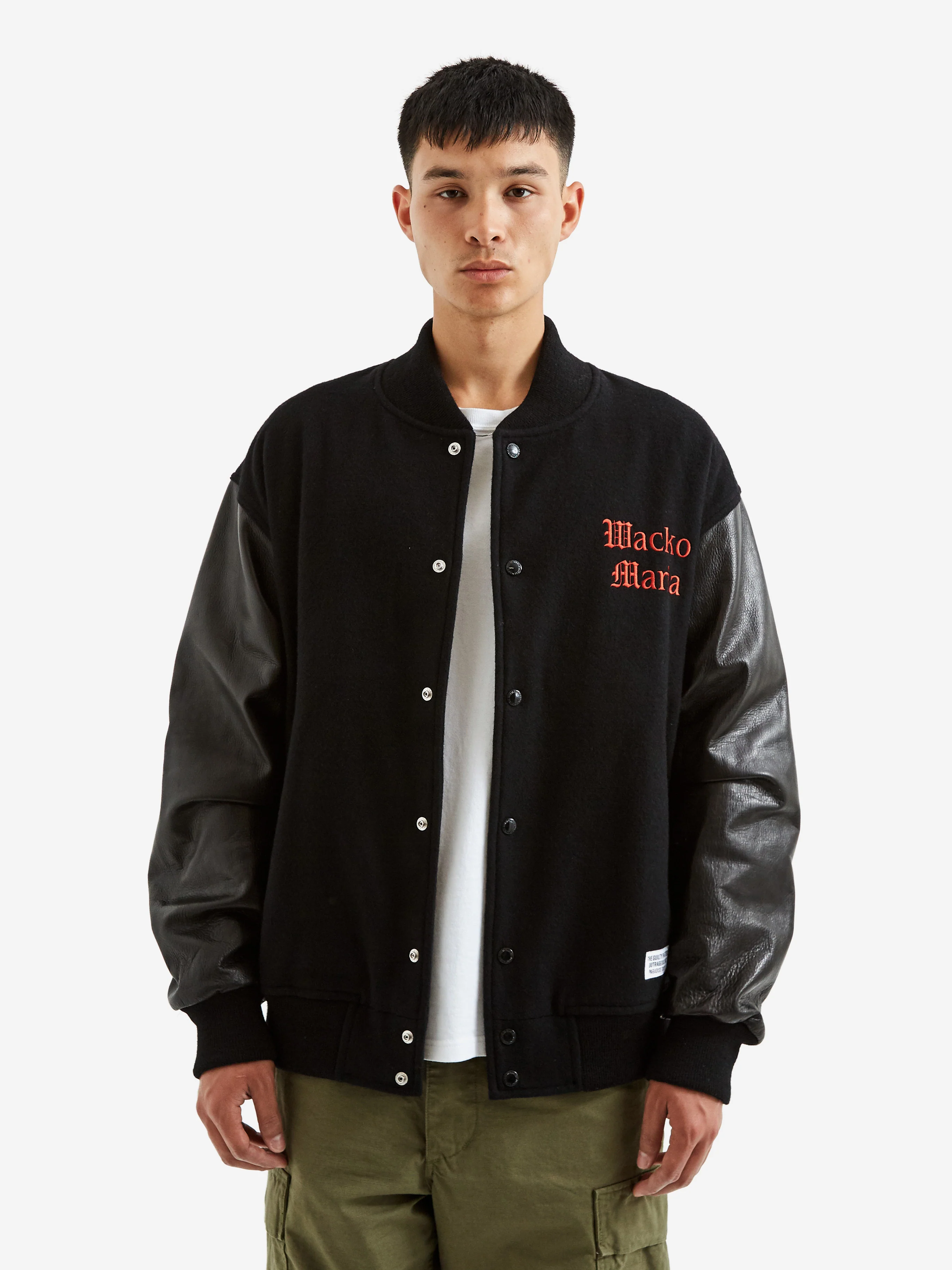 Wacko Maria Varsity Jacket -A- Type-3 - Black - Image 8