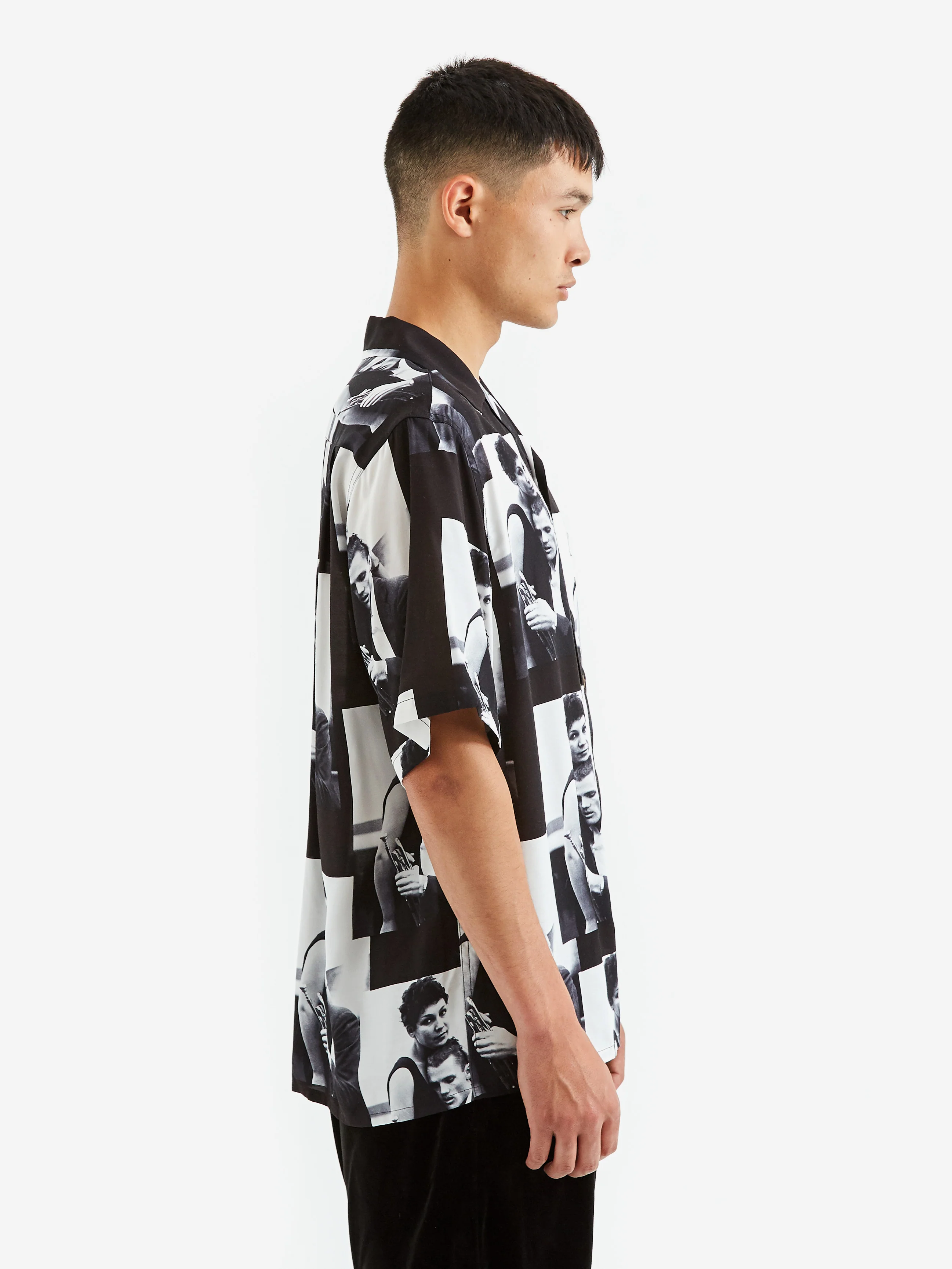 Wacko Maria x Chet Baker / Shortsleeve Hawaiian Shirt Type-3 - Black - Image 6