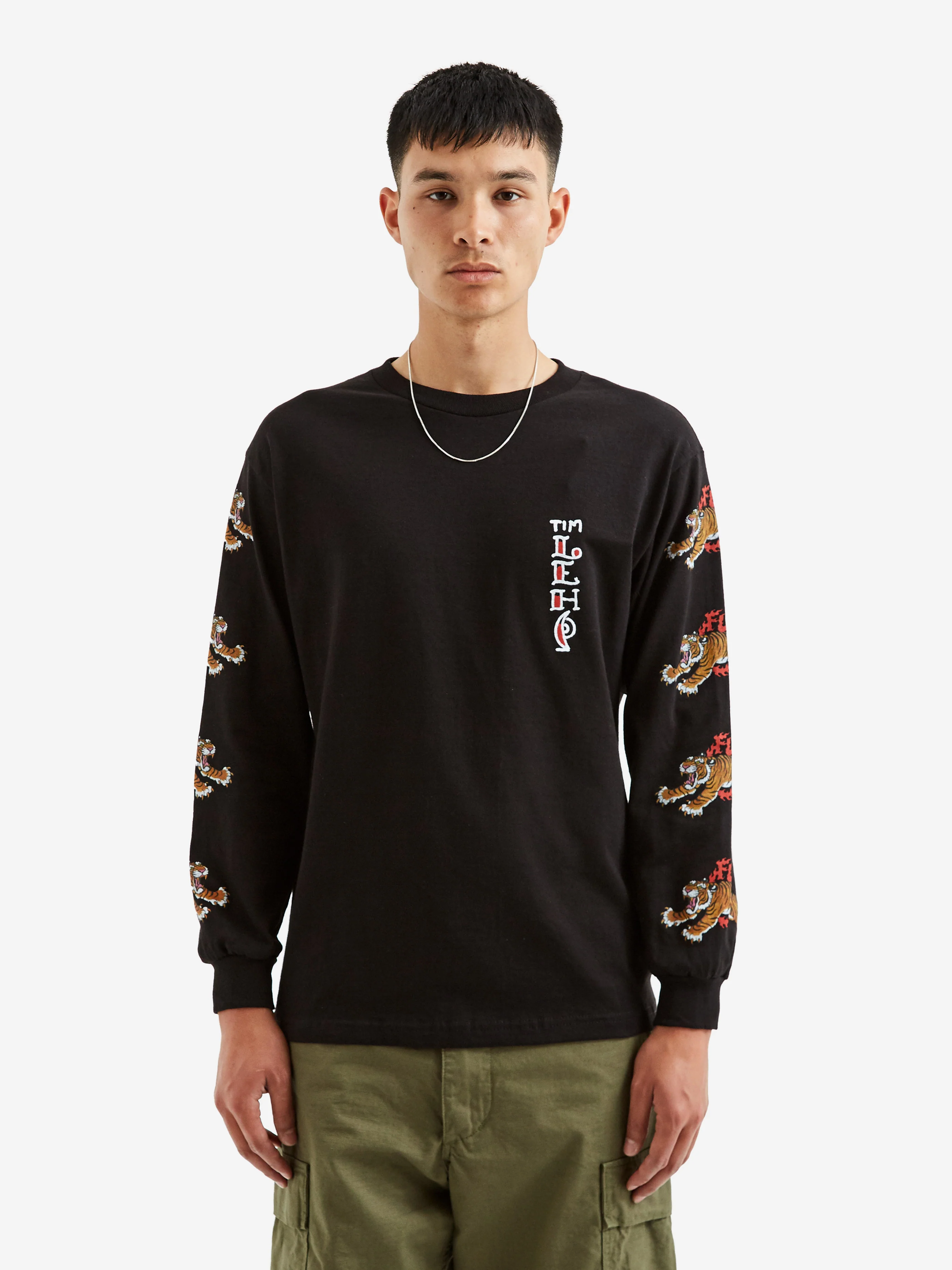Wacko Maria x Tim Lehi / Crew Neck Longsleeve T-Shirt - Black - Image 6