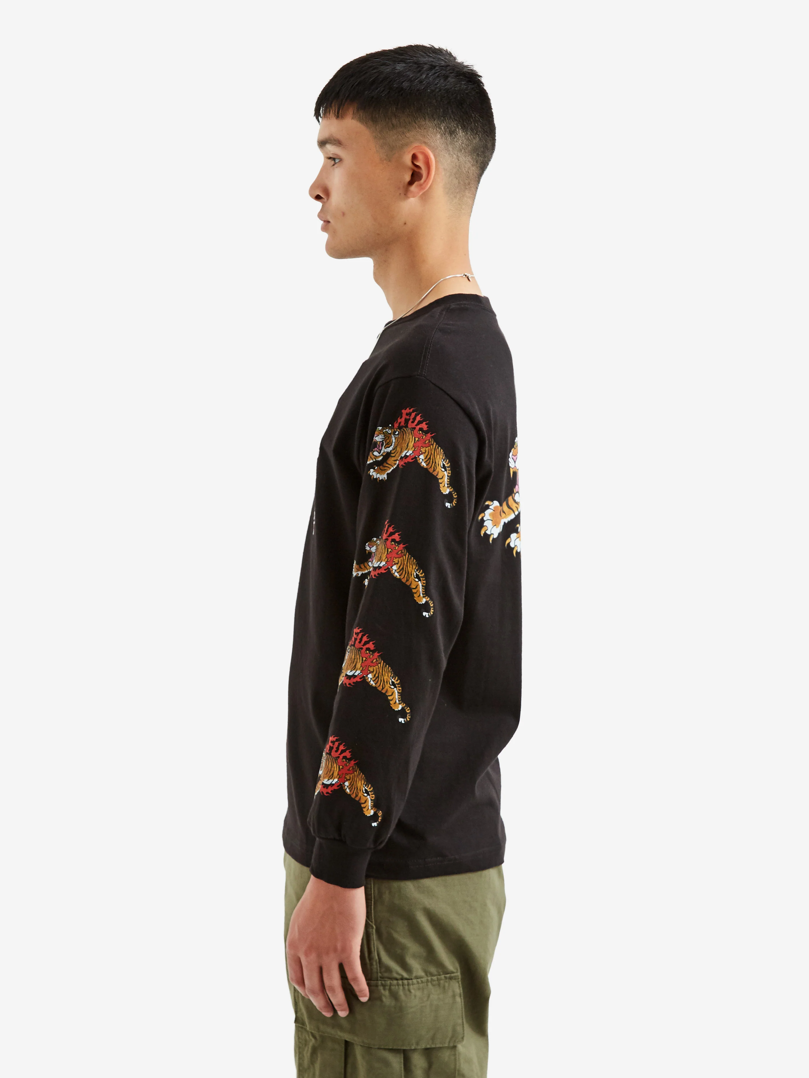 Wacko Maria x Tim Lehi / Crew Neck Longsleeve T-Shirt - Black - Image 9
