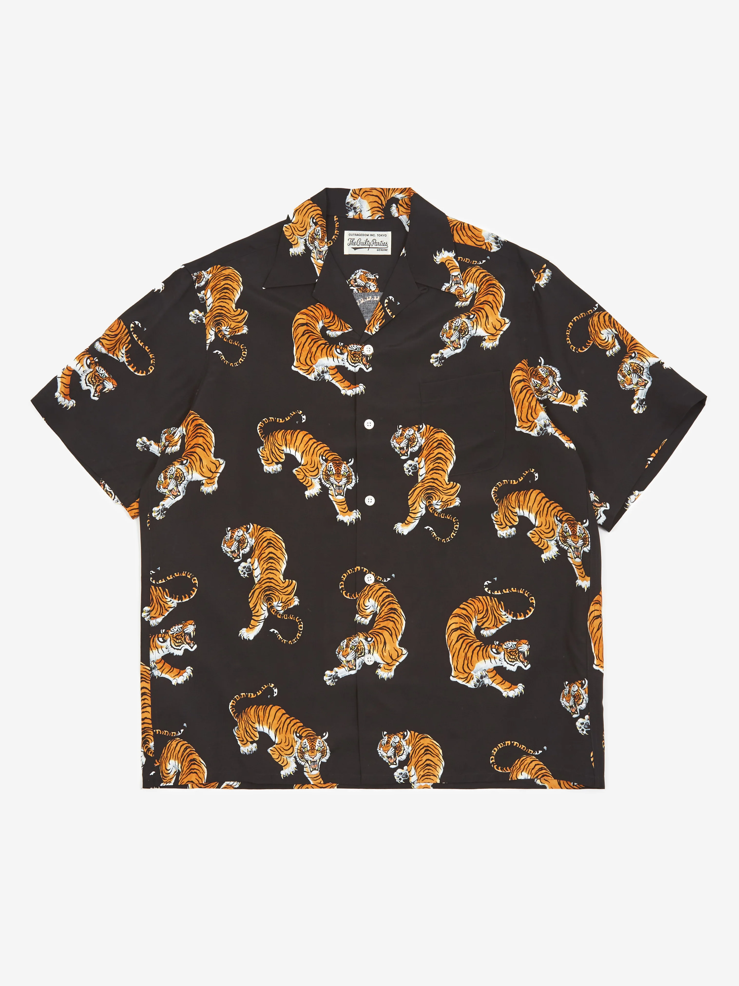 Wacko Maria x Tim Lehi / Shortsleeve Hawaiian Shirt Type-4 - Black