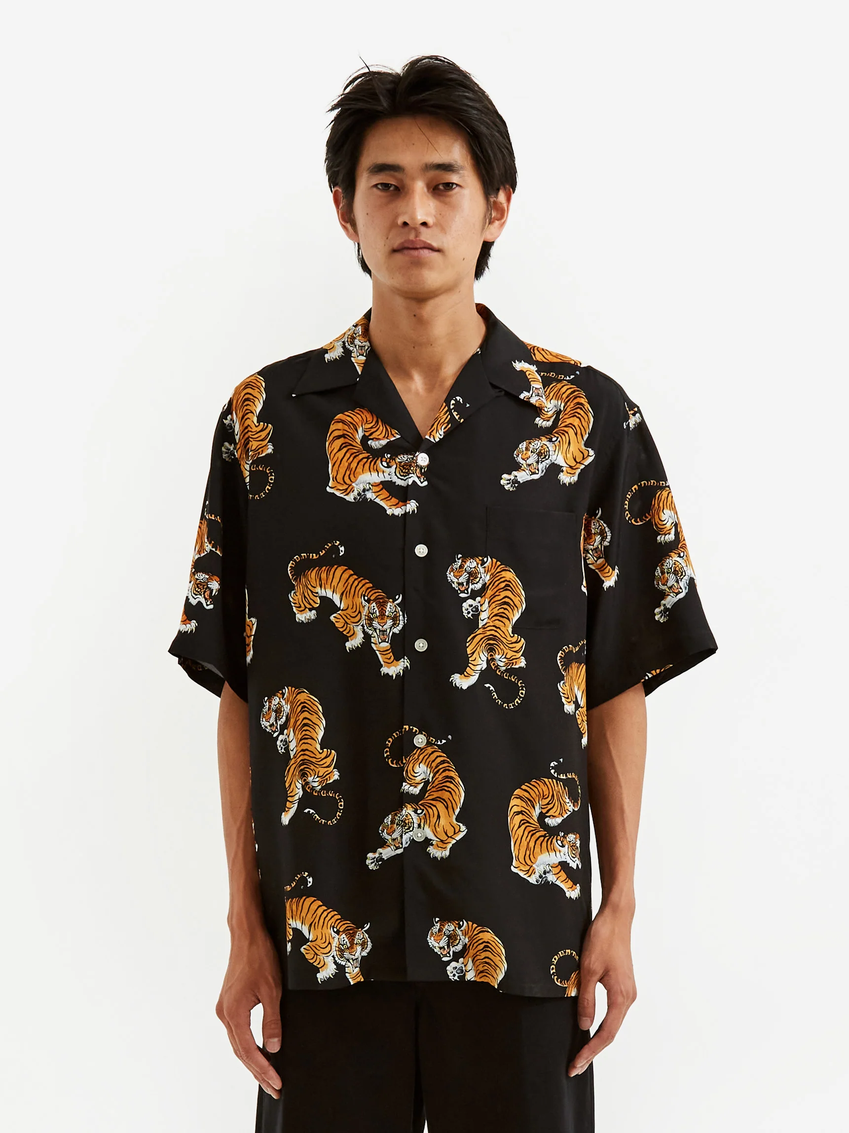 Wacko Maria x Tim Lehi / Shortsleeve Hawaiian Shirt Type-4 - Black - Image 6