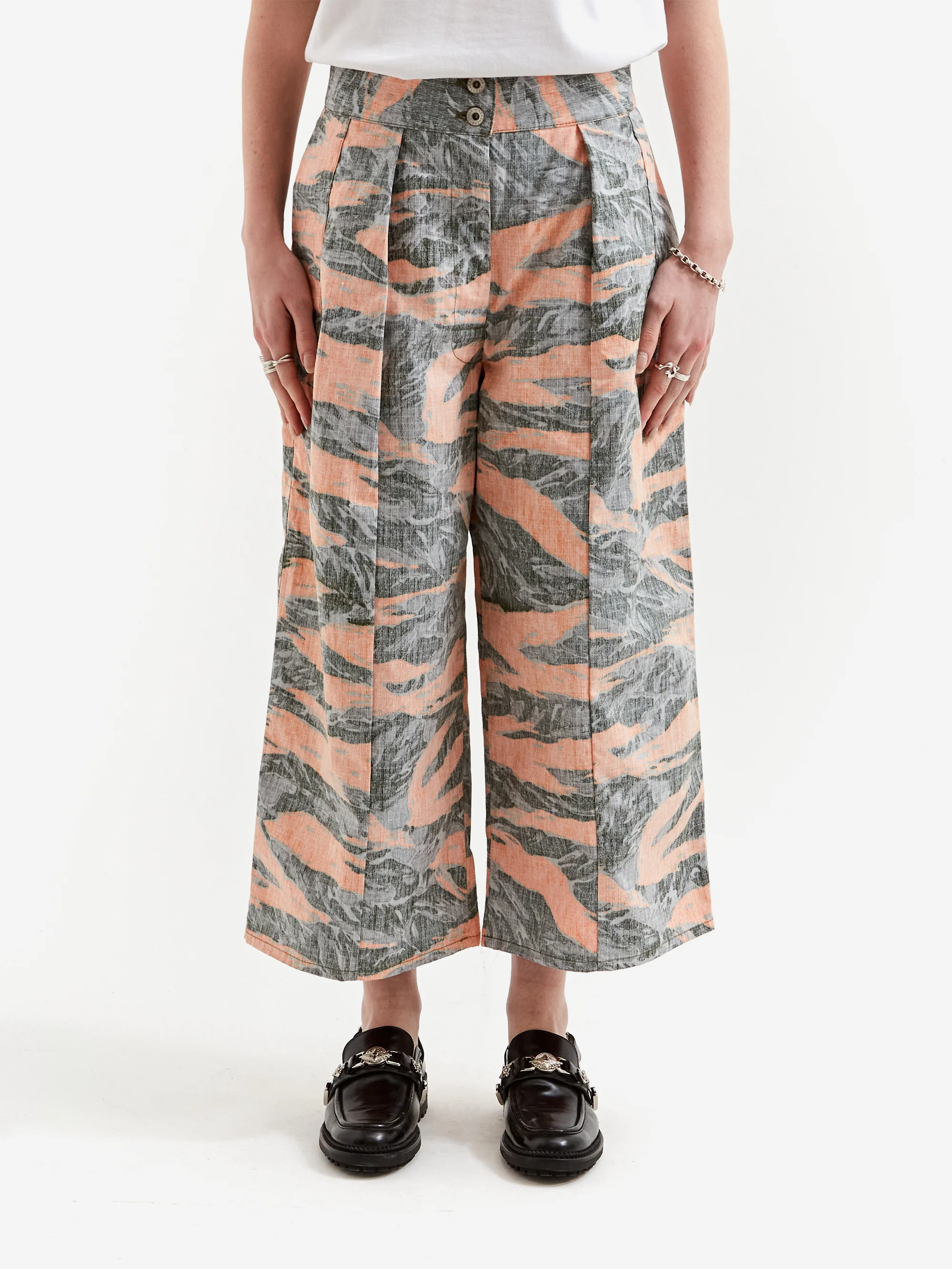 W'Menswear Crazy Border Trouser - Orange Print