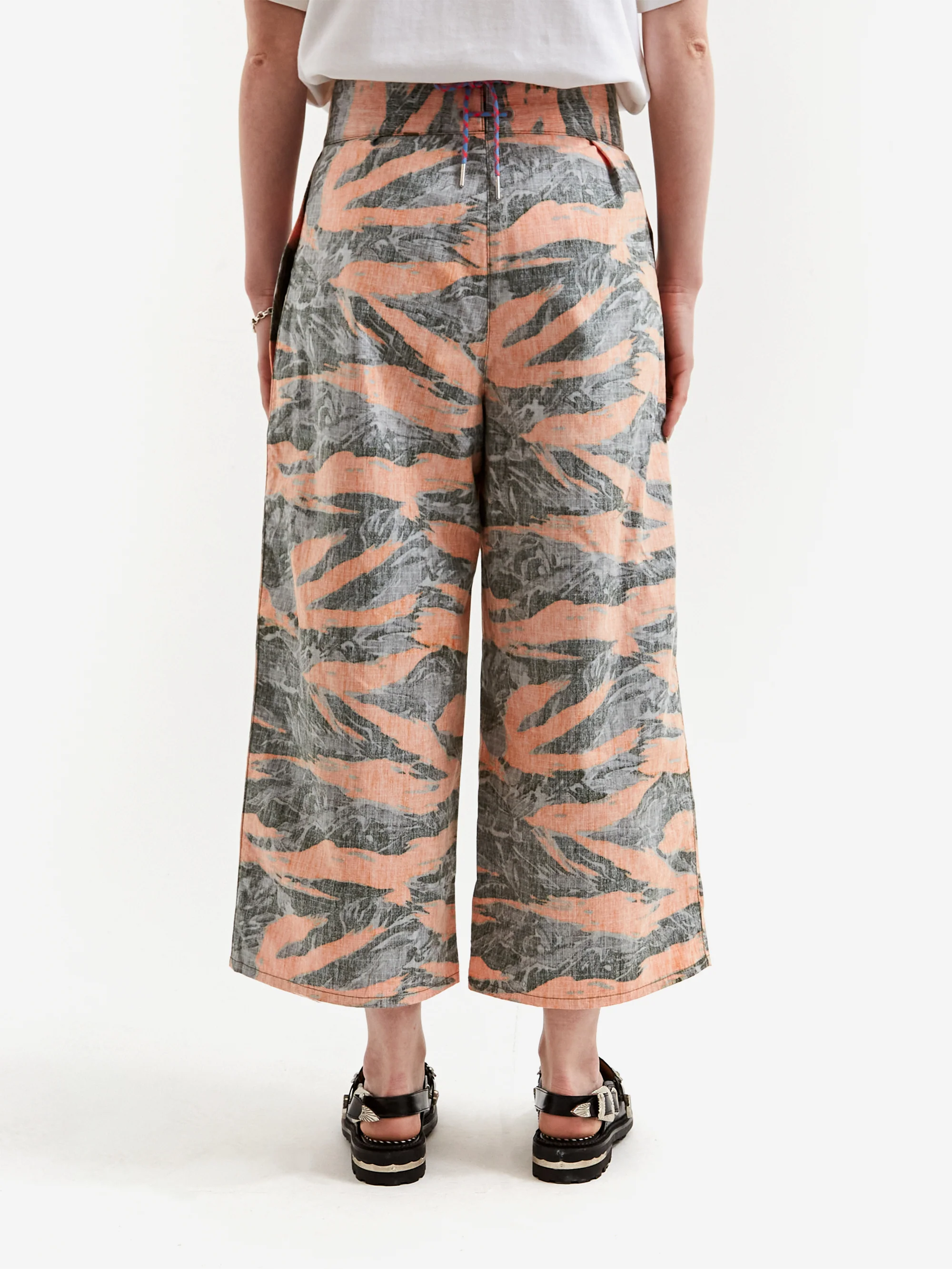 W'Menswear Crazy Border Trouser - Orange Print - Image 3
