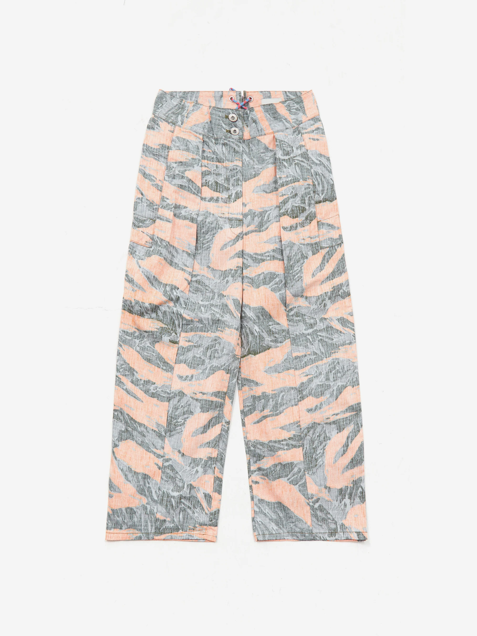 W'Menswear Crazy Border Trouser - Orange Print - Image 4