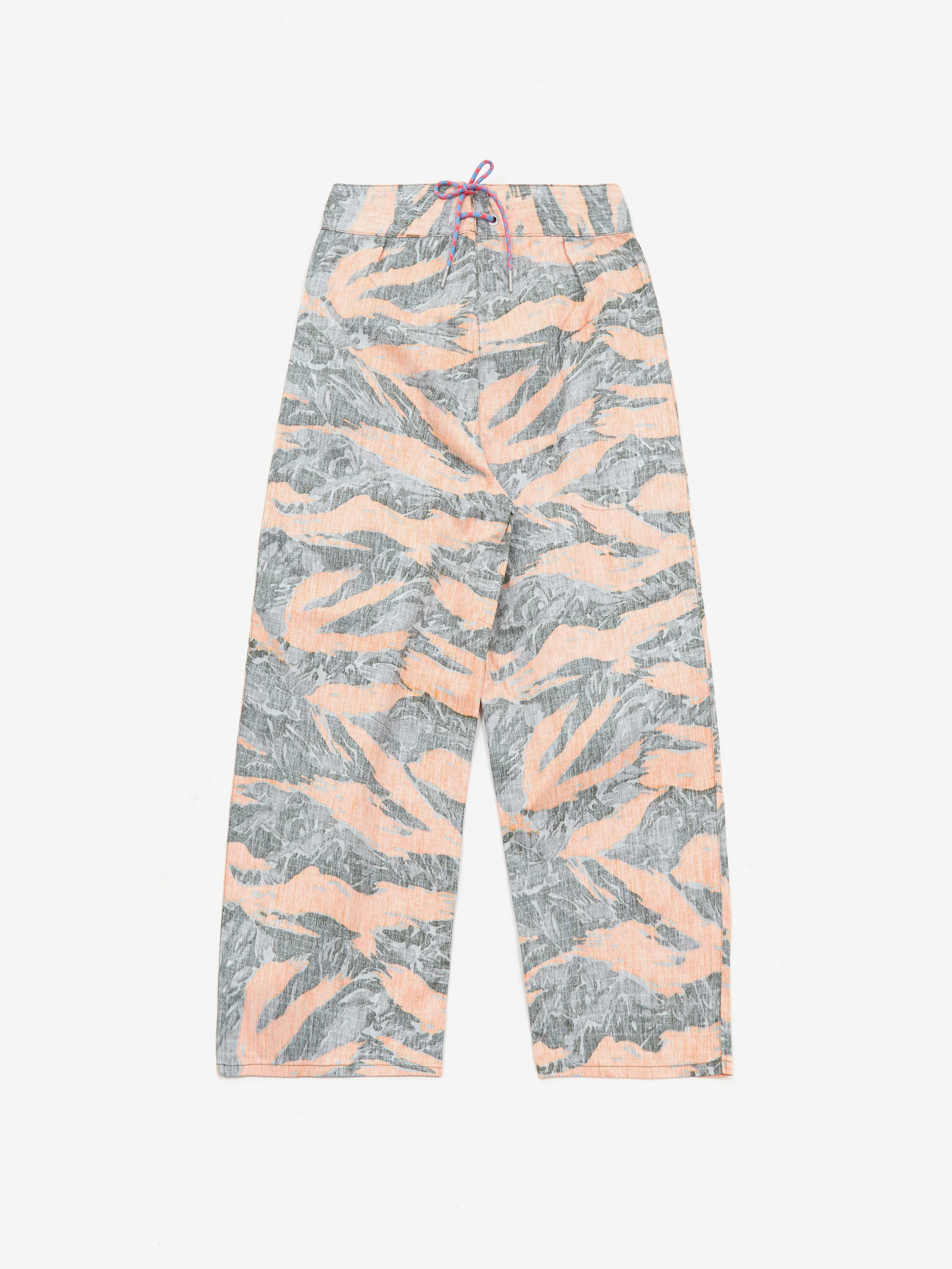 W'Menswear Crazy Border Trouser - Orange Print - Image 6