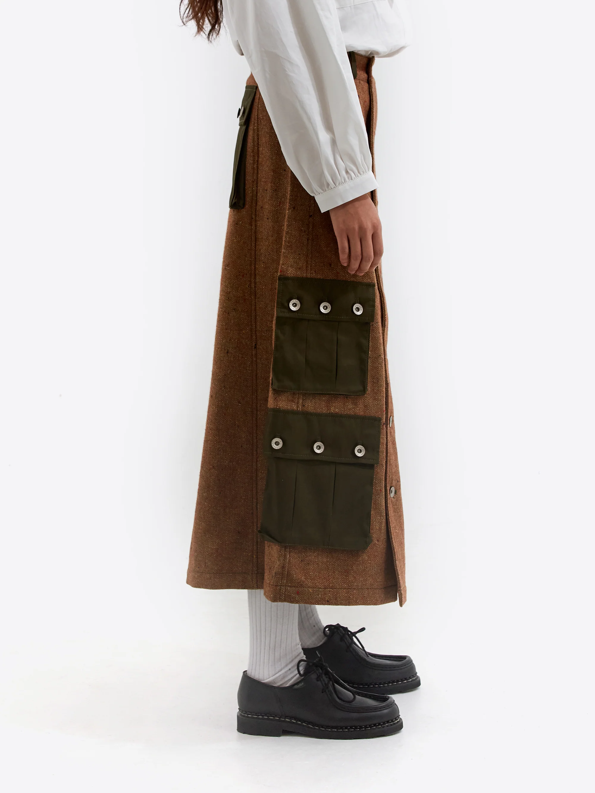 W'menswear Fly Pocket Skirt - Brown - Image 2
