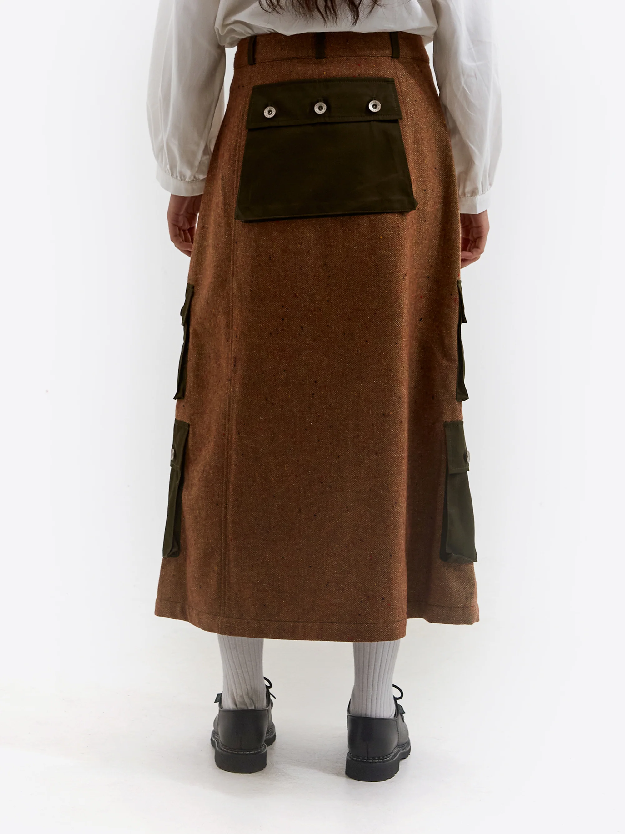 W'menswear Fly Pocket Skirt - Brown - Image 3