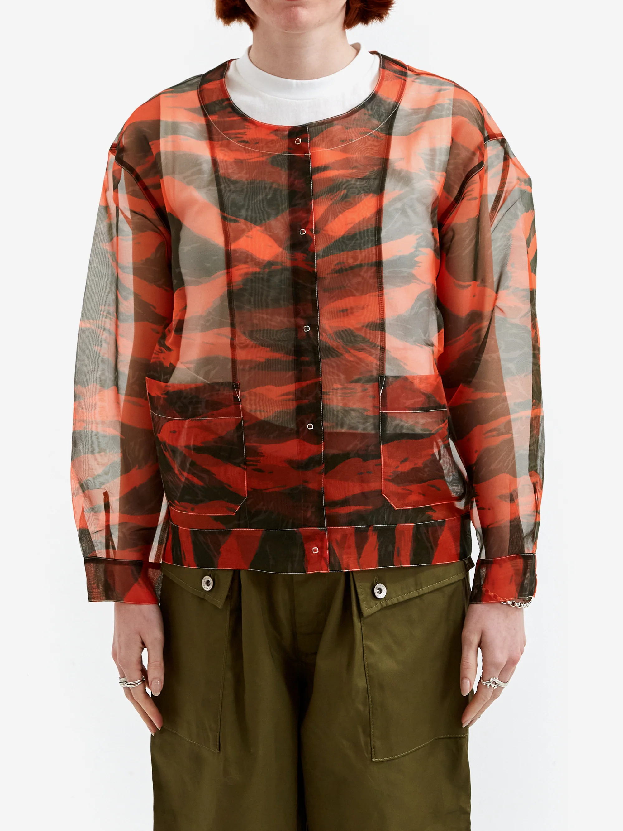 W'Menswear Mohom Shirt - Orange Print