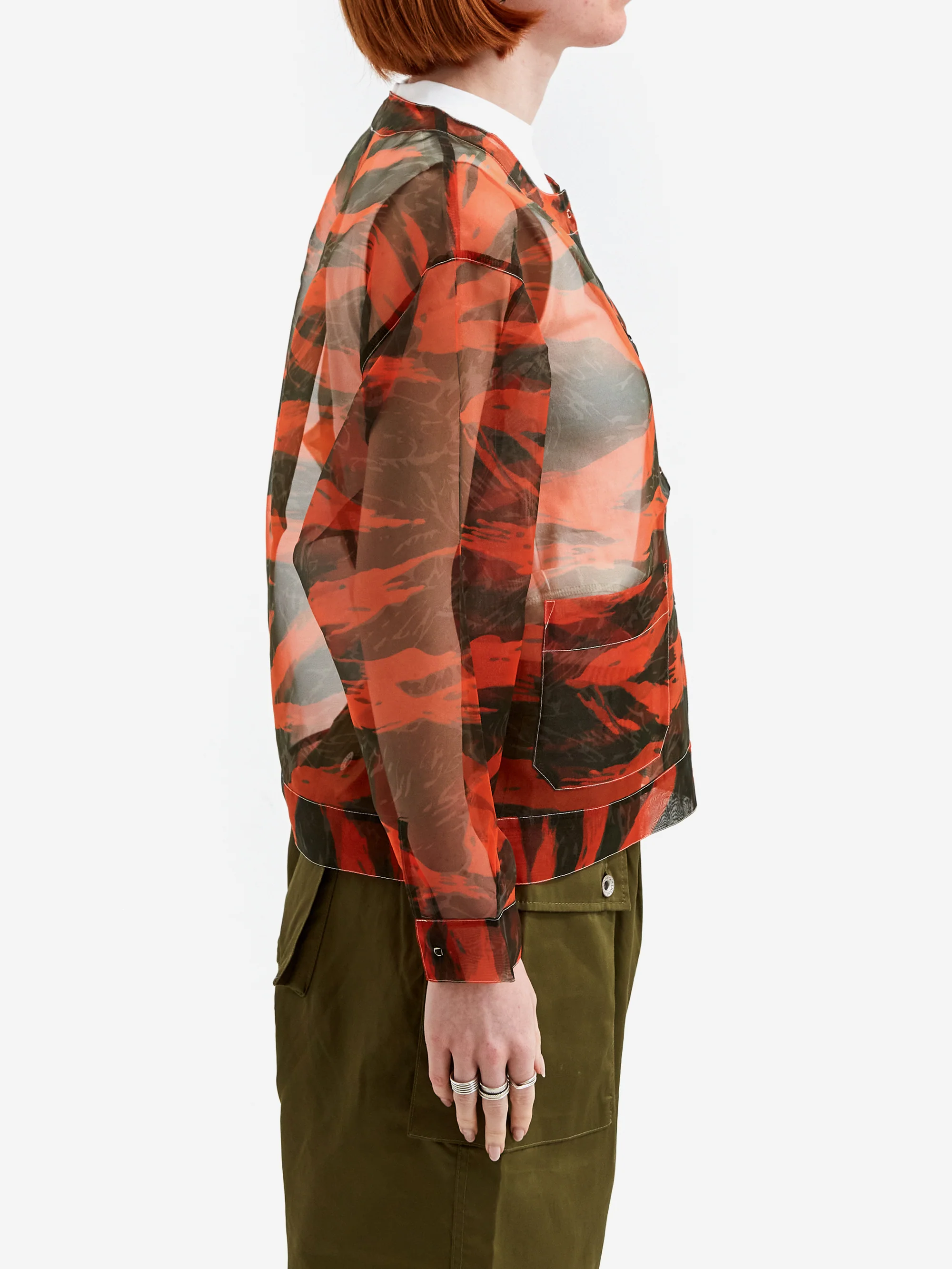 W'Menswear Mohom Shirt - Orange Print - Image 2