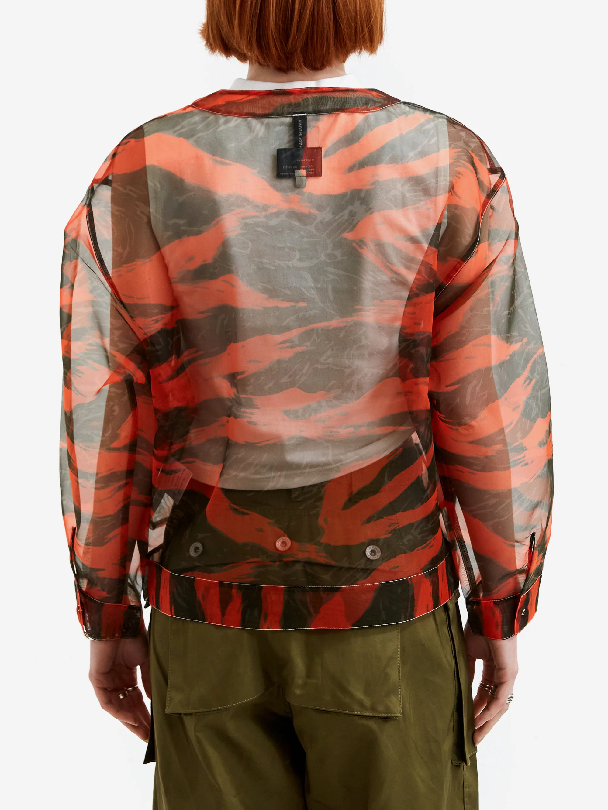 W'Menswear Mohom Shirt - Orange Print - Image 3