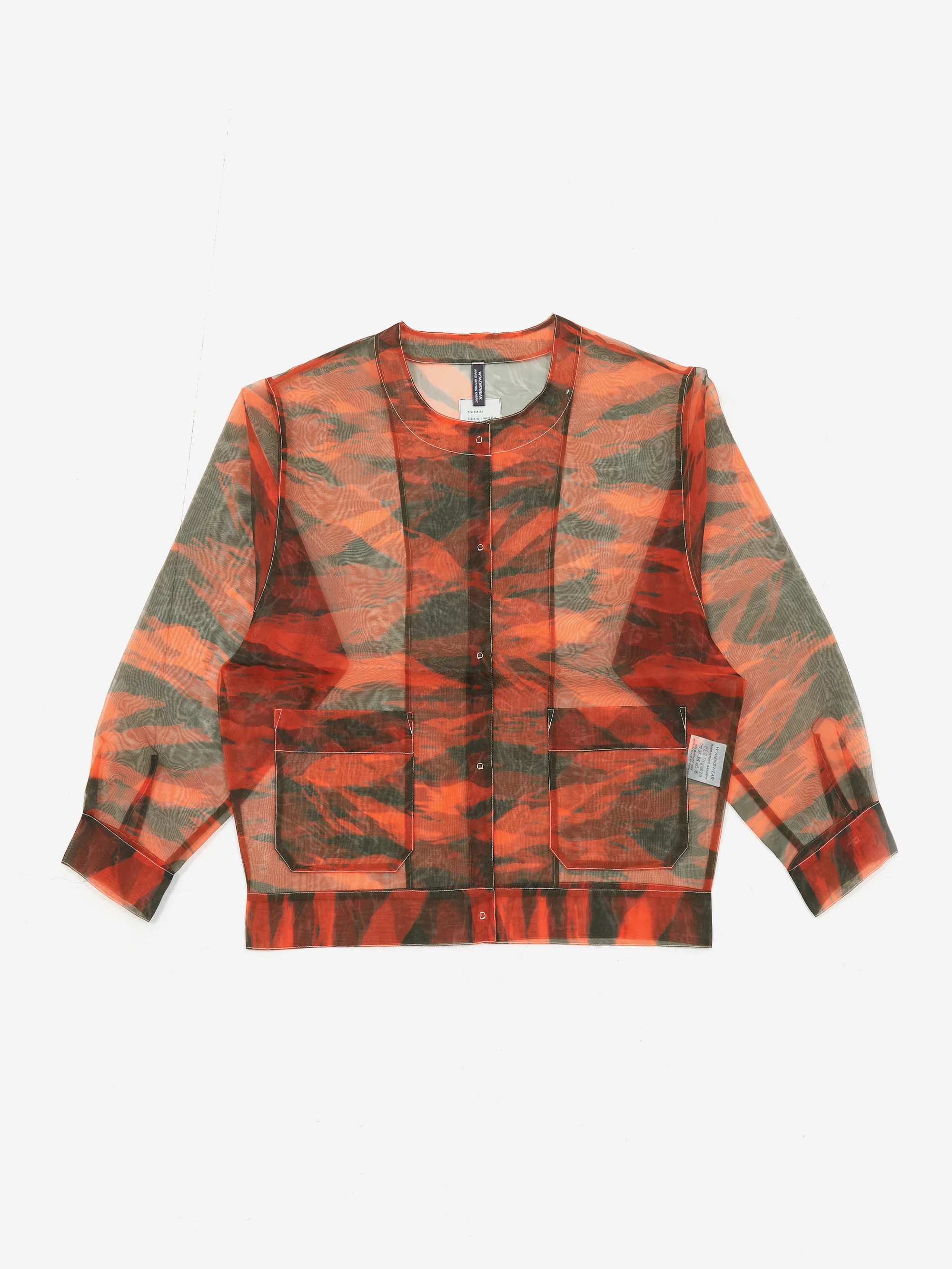 W'Menswear Mohom Shirt - Orange Print - Image 4