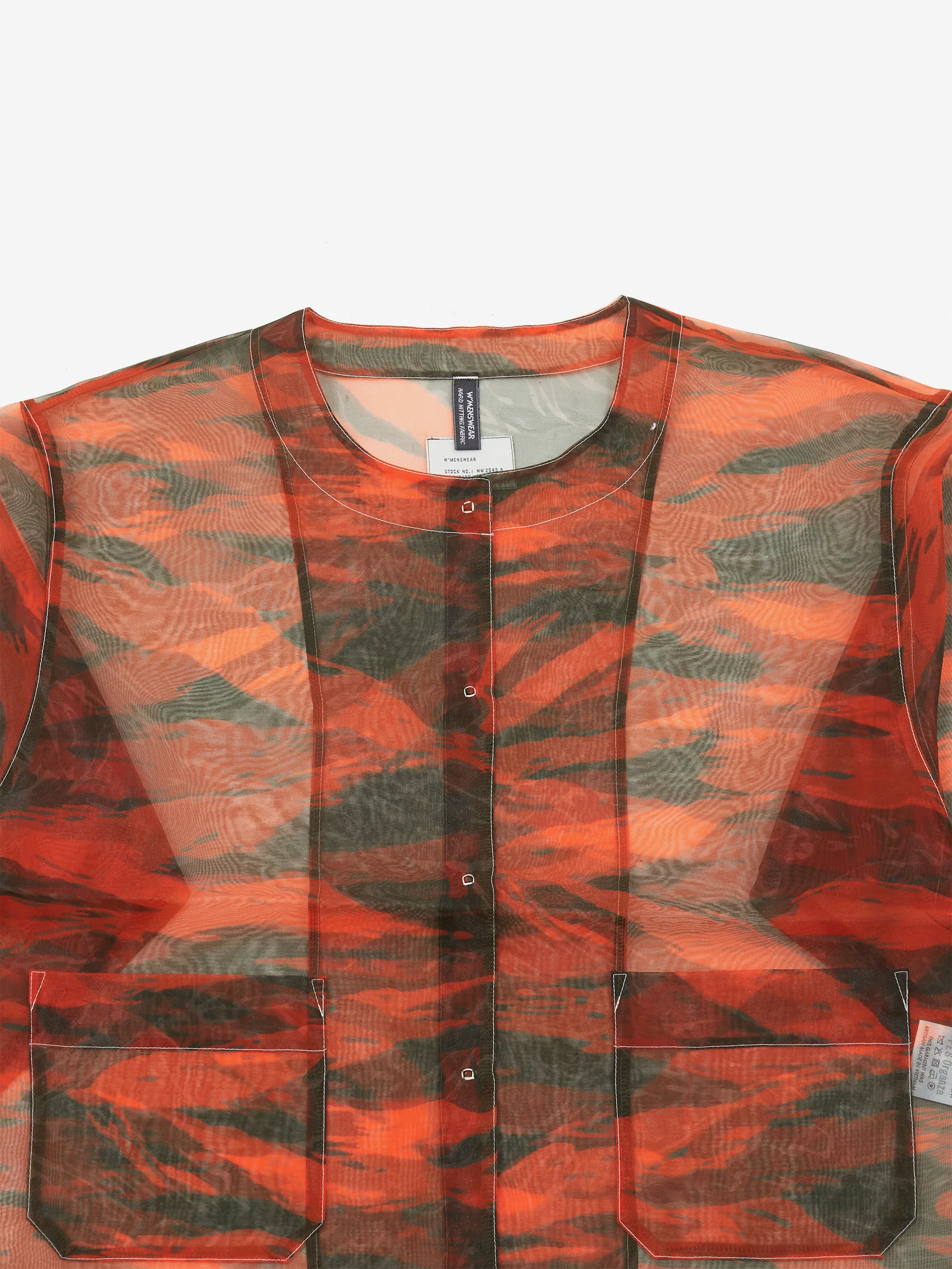 W'Menswear Mohom Shirt - Orange Print - Image 5