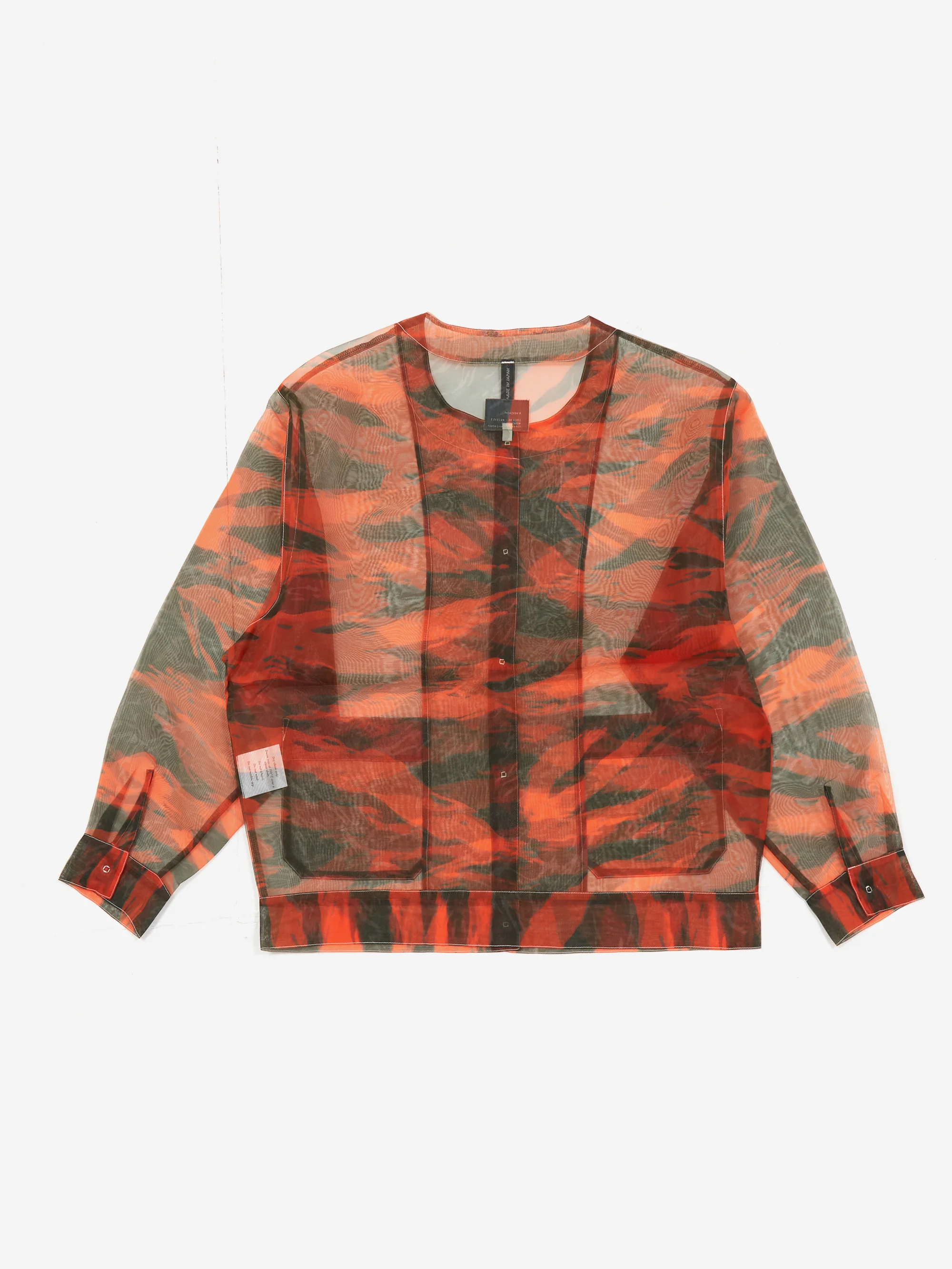 W'Menswear Mohom Shirt - Orange Print - Image 6