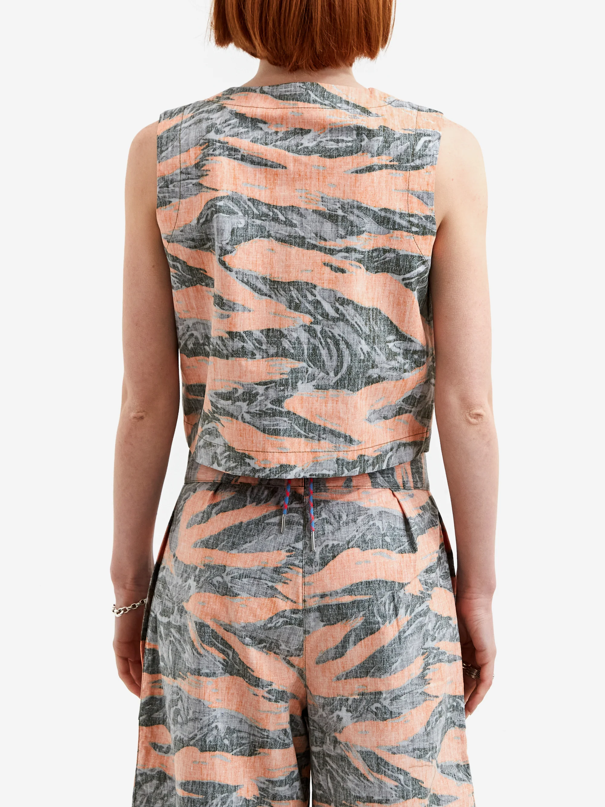 W'Menswear Naa Shirt - Orange Print - Image 3