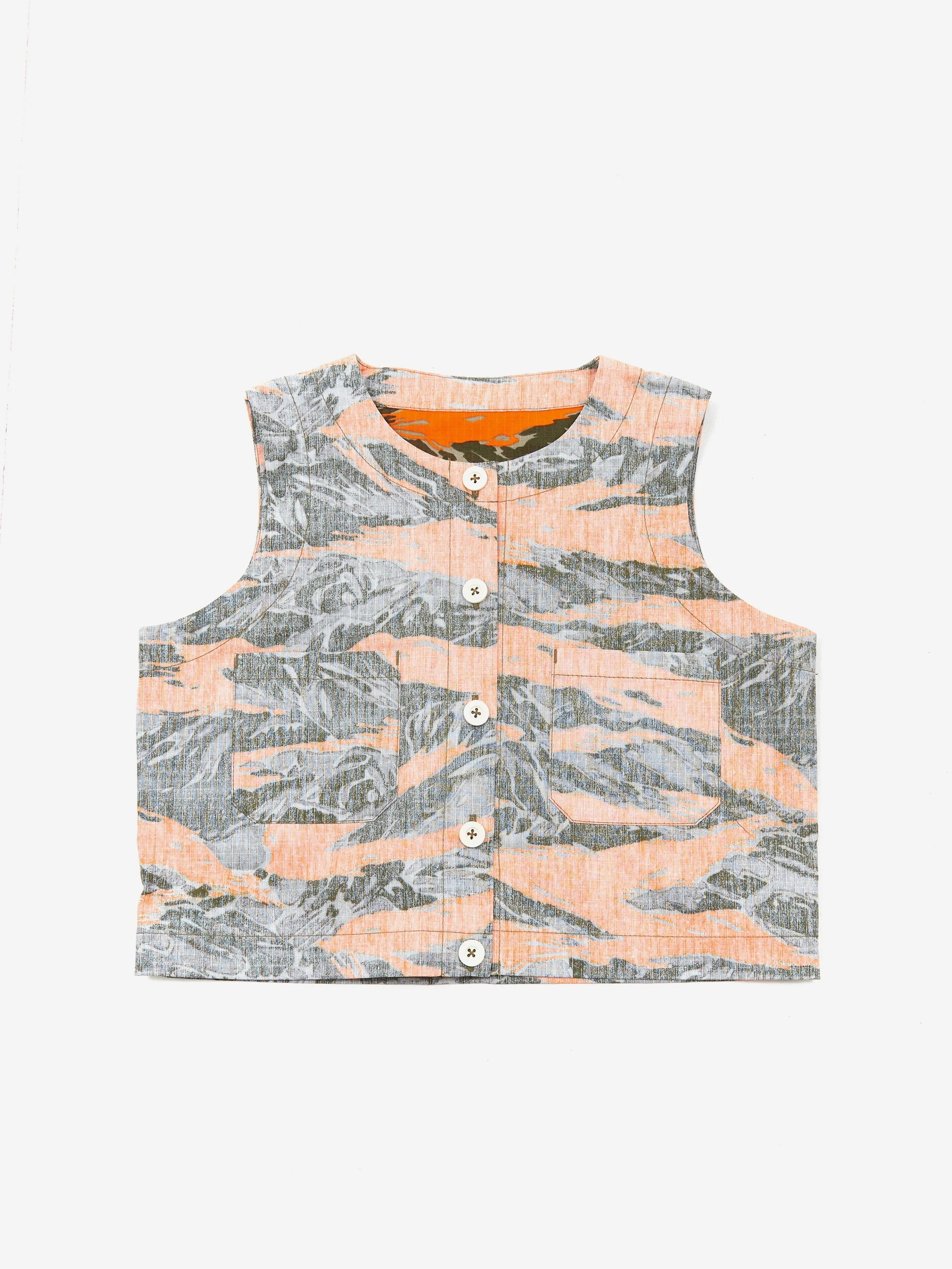 W'Menswear Naa Shirt - Orange Print - Image 4