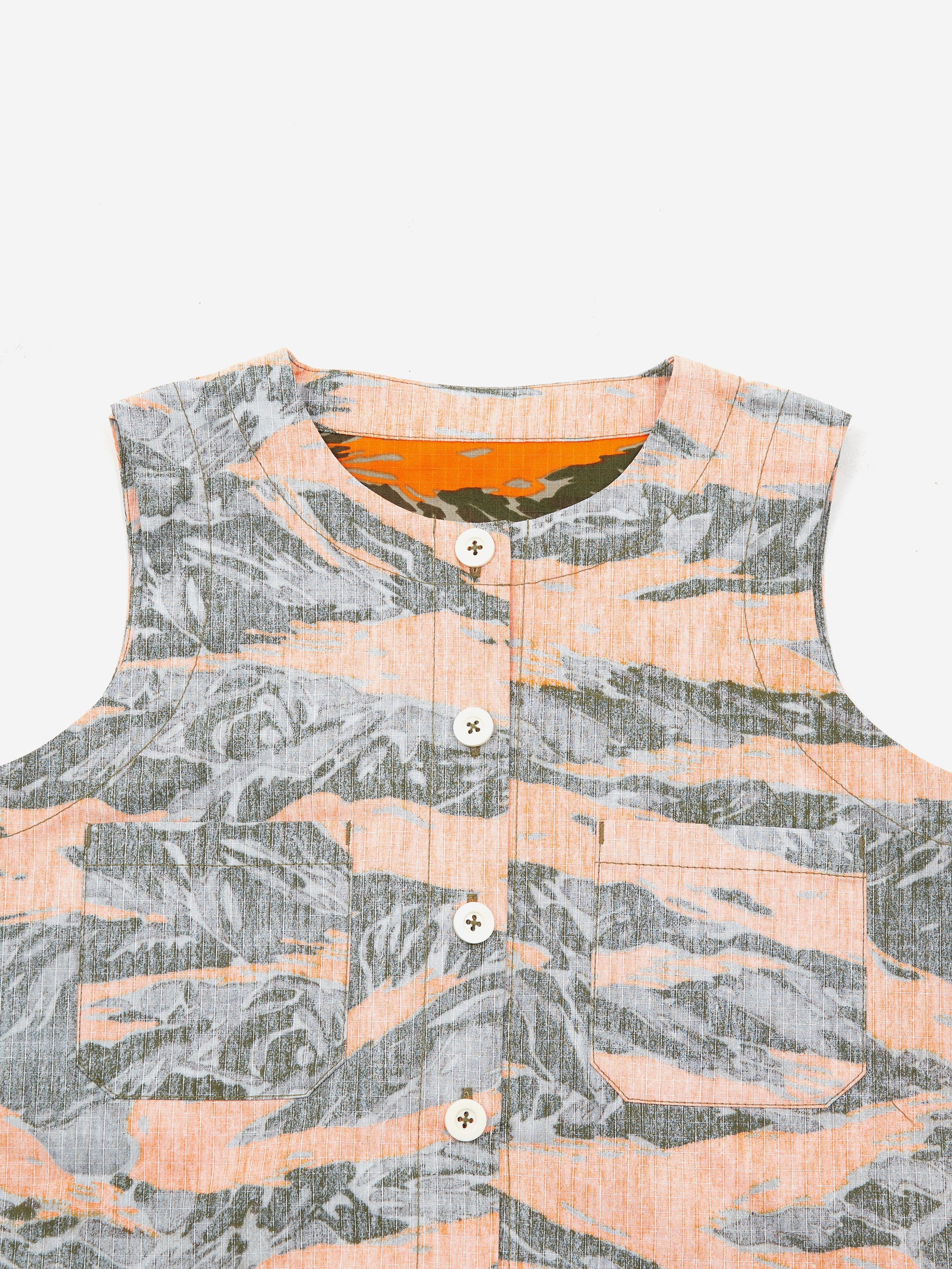W'Menswear Naa Shirt - Orange Print - Image 5
