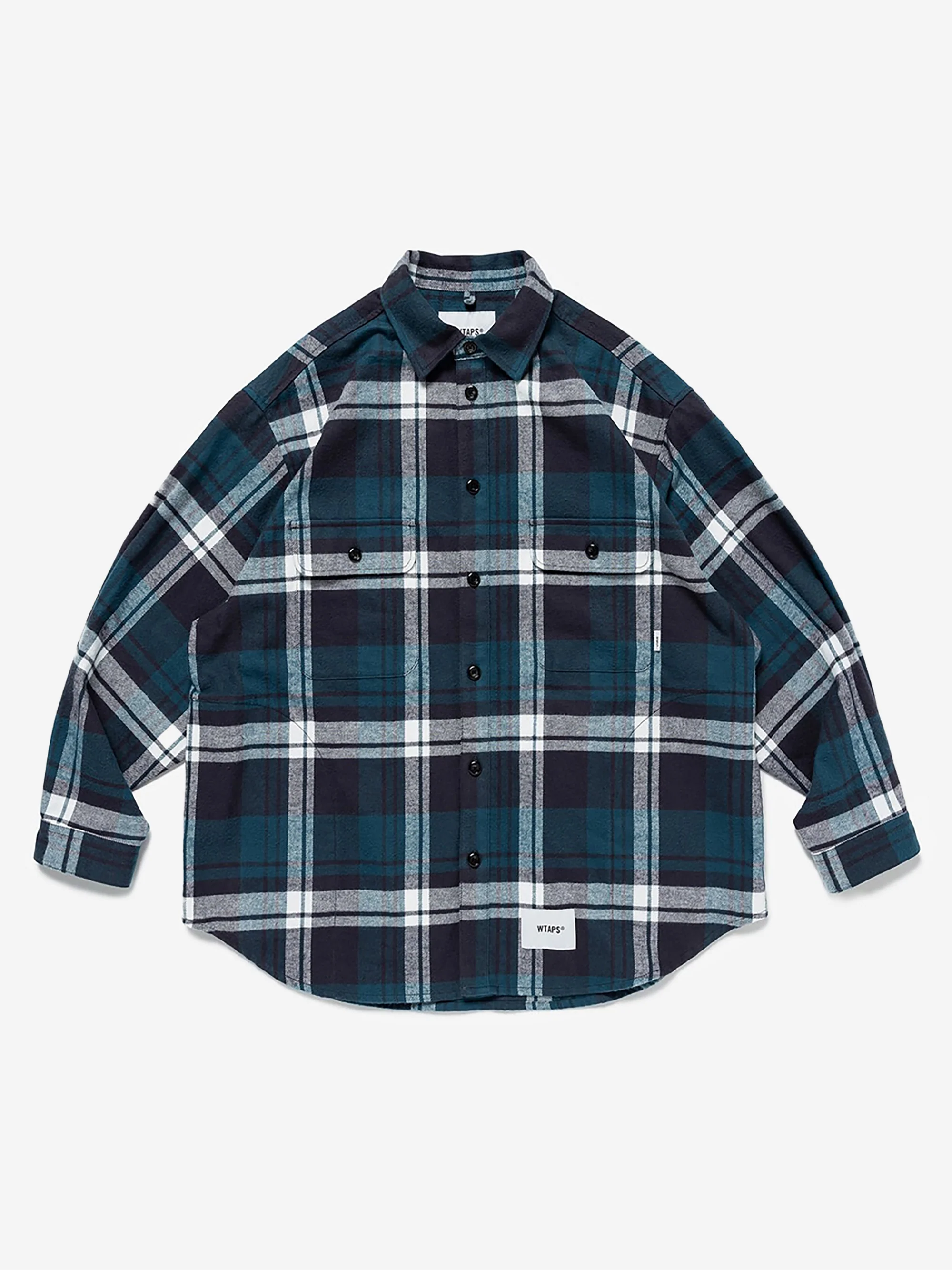 WTAPS 11 Longsleeve Check Shirt - Green