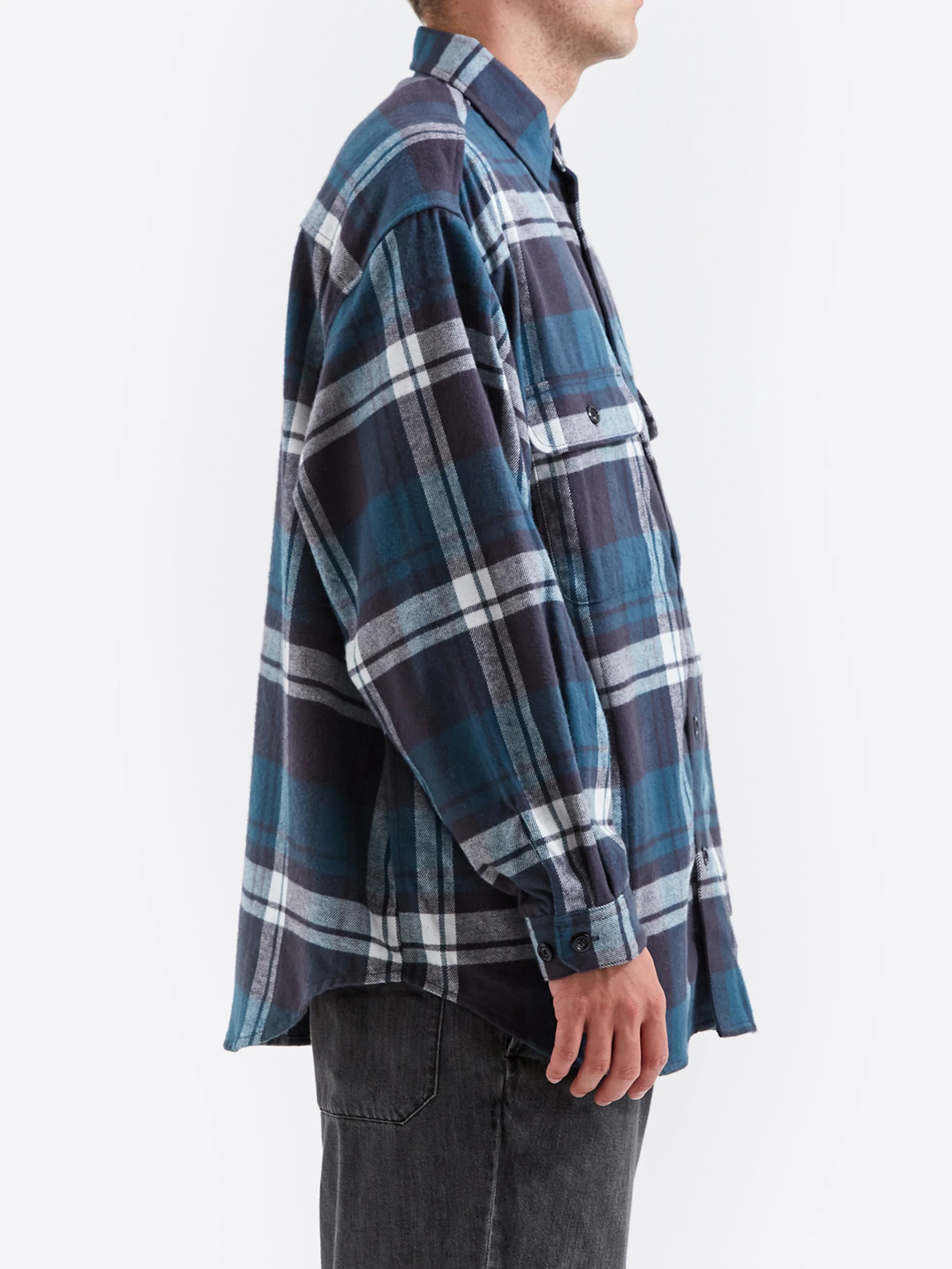WTAPS 11 Longsleeve Check Shirt - Green - Image 4