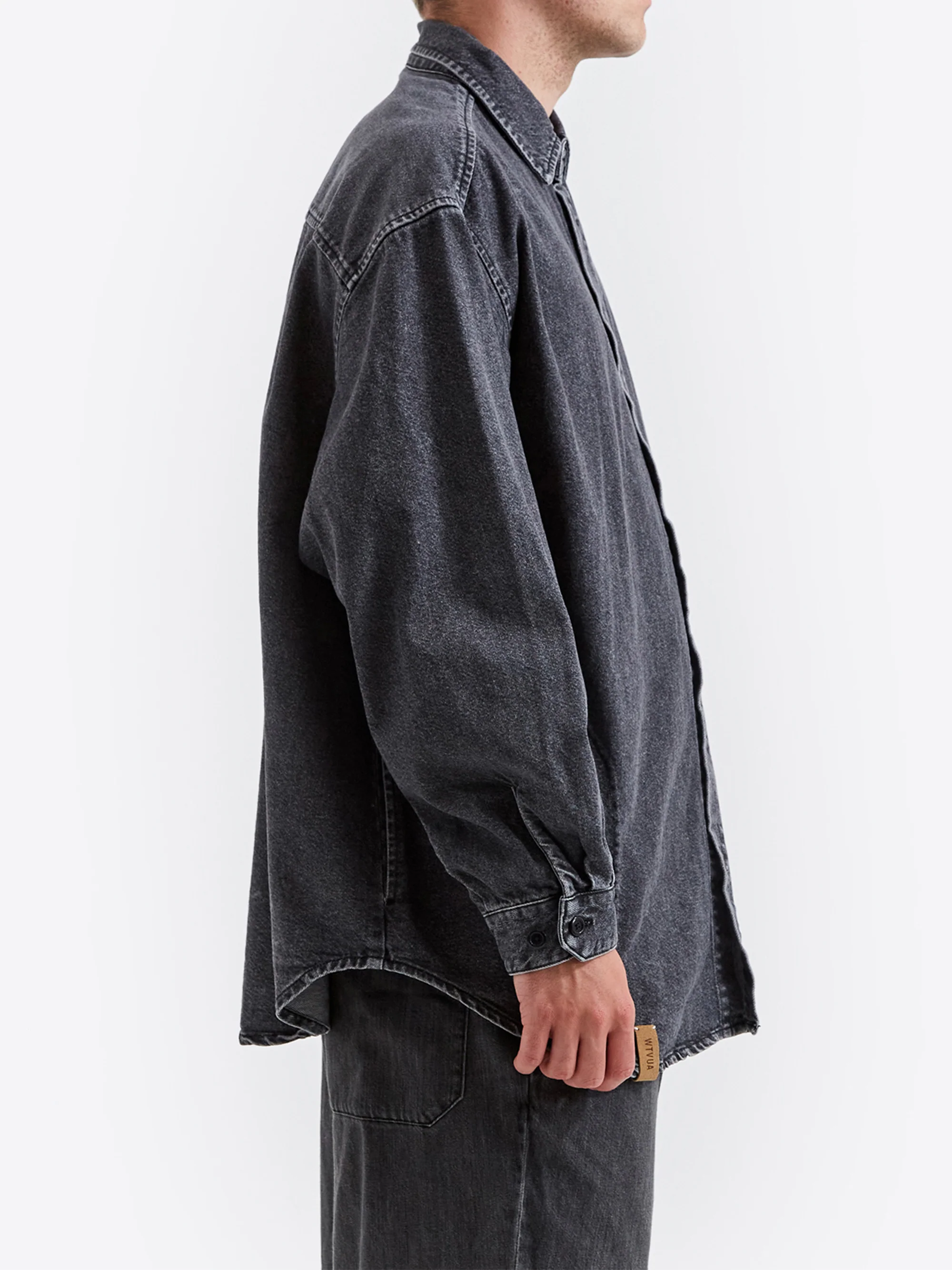 WTAPS 20 Long Sleeve Denim Shirt - Black - Image 4