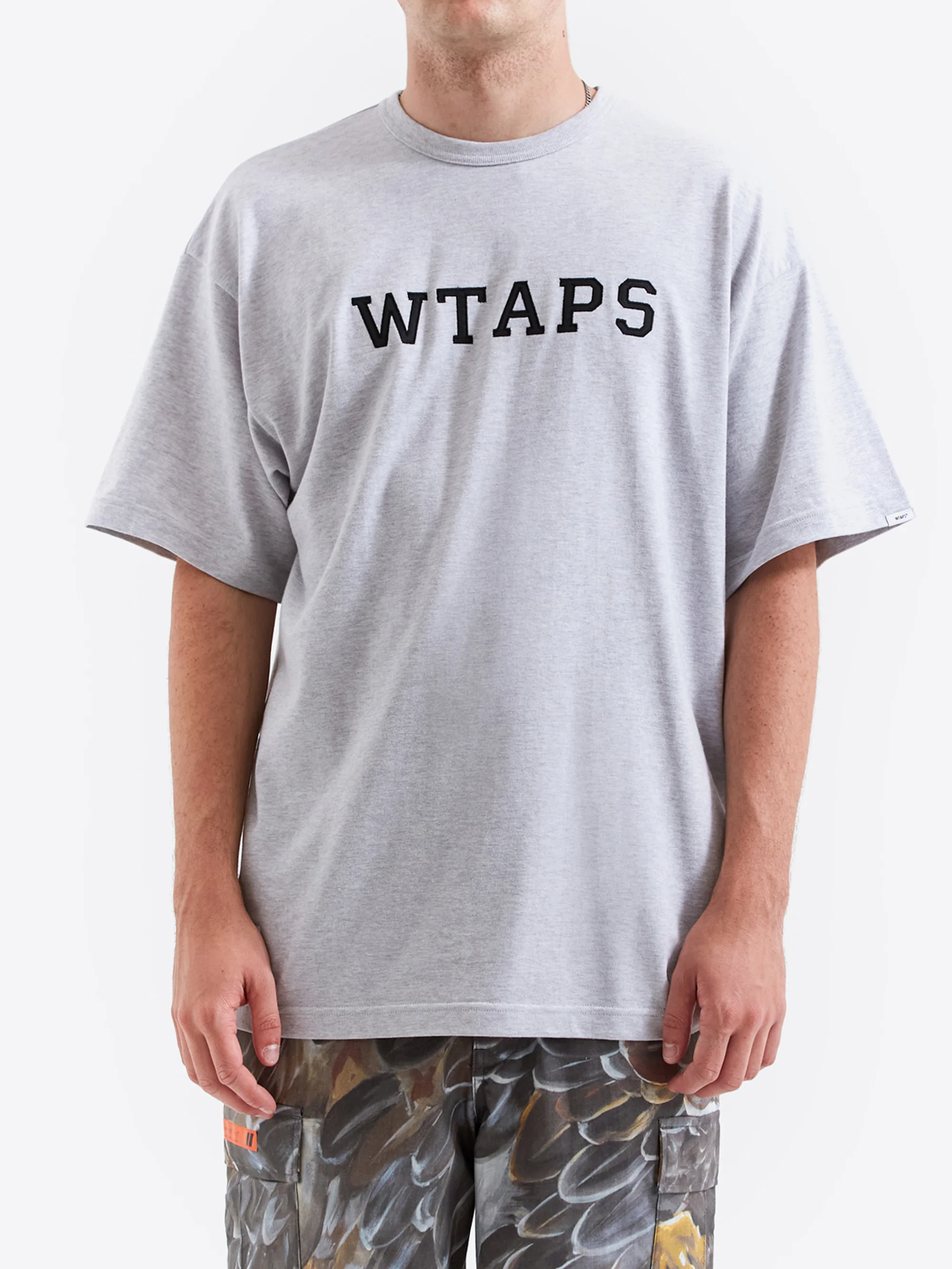WTAPS Cut and Sewn 21 Short Sleeve T-Shirt - Ash Grey - Image 2