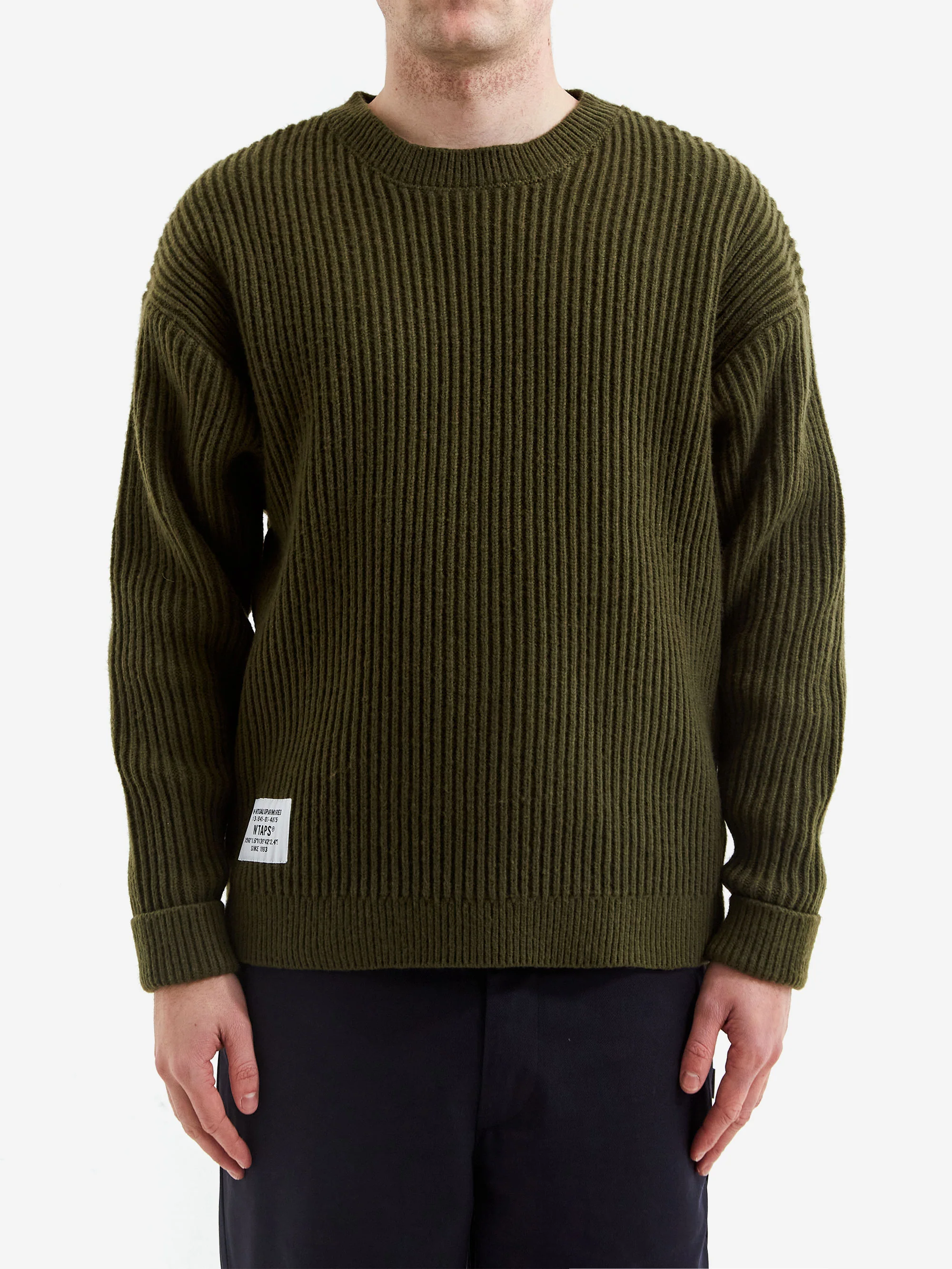 WTAPS Deck Sweater - Olive Drab - Image 2