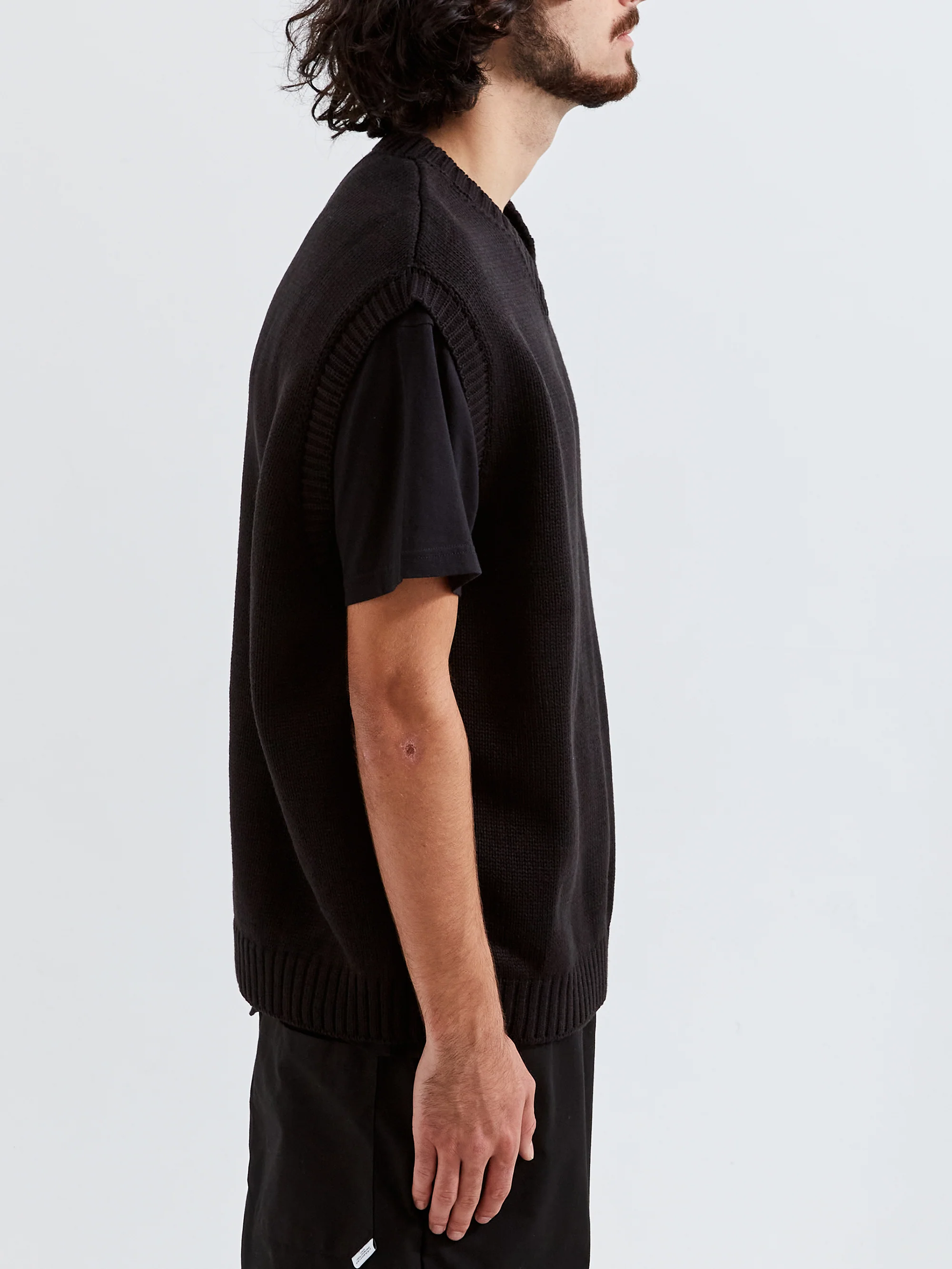 WTAPS Knit Vest 01 - Black - Image 5