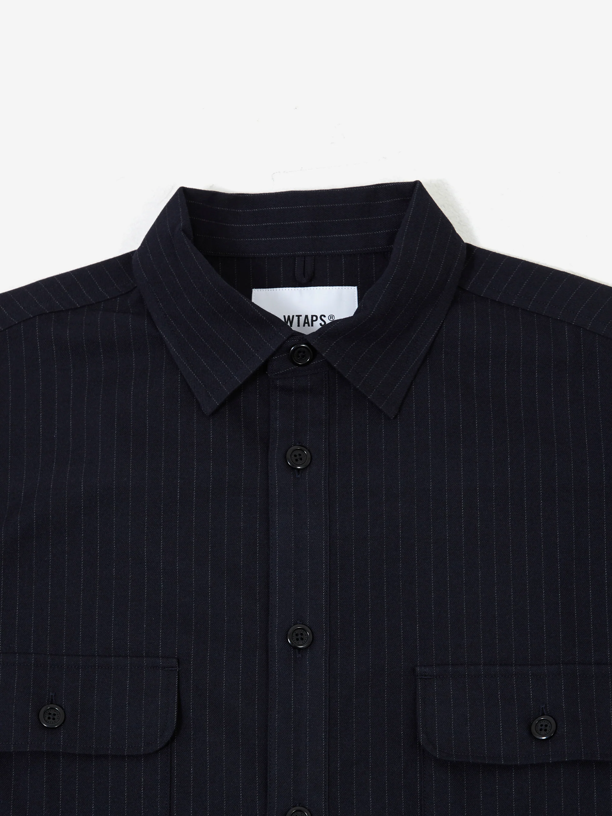 WTAPS Long Sleeve Shirt 04 - Navy - Image 2
