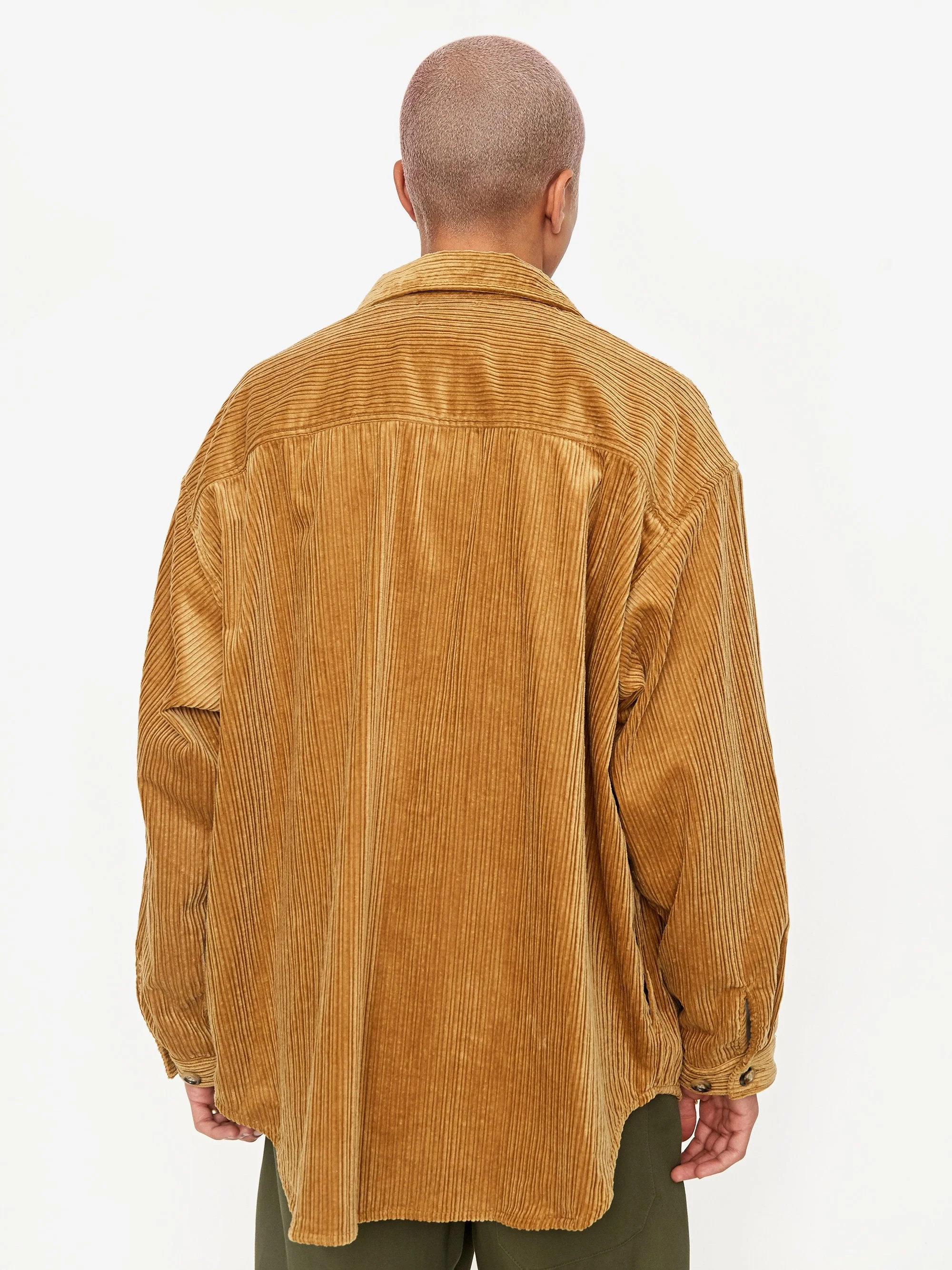 WTAPS WCPO / Corduroy Longsleeve Shirt - Camel - Image 9