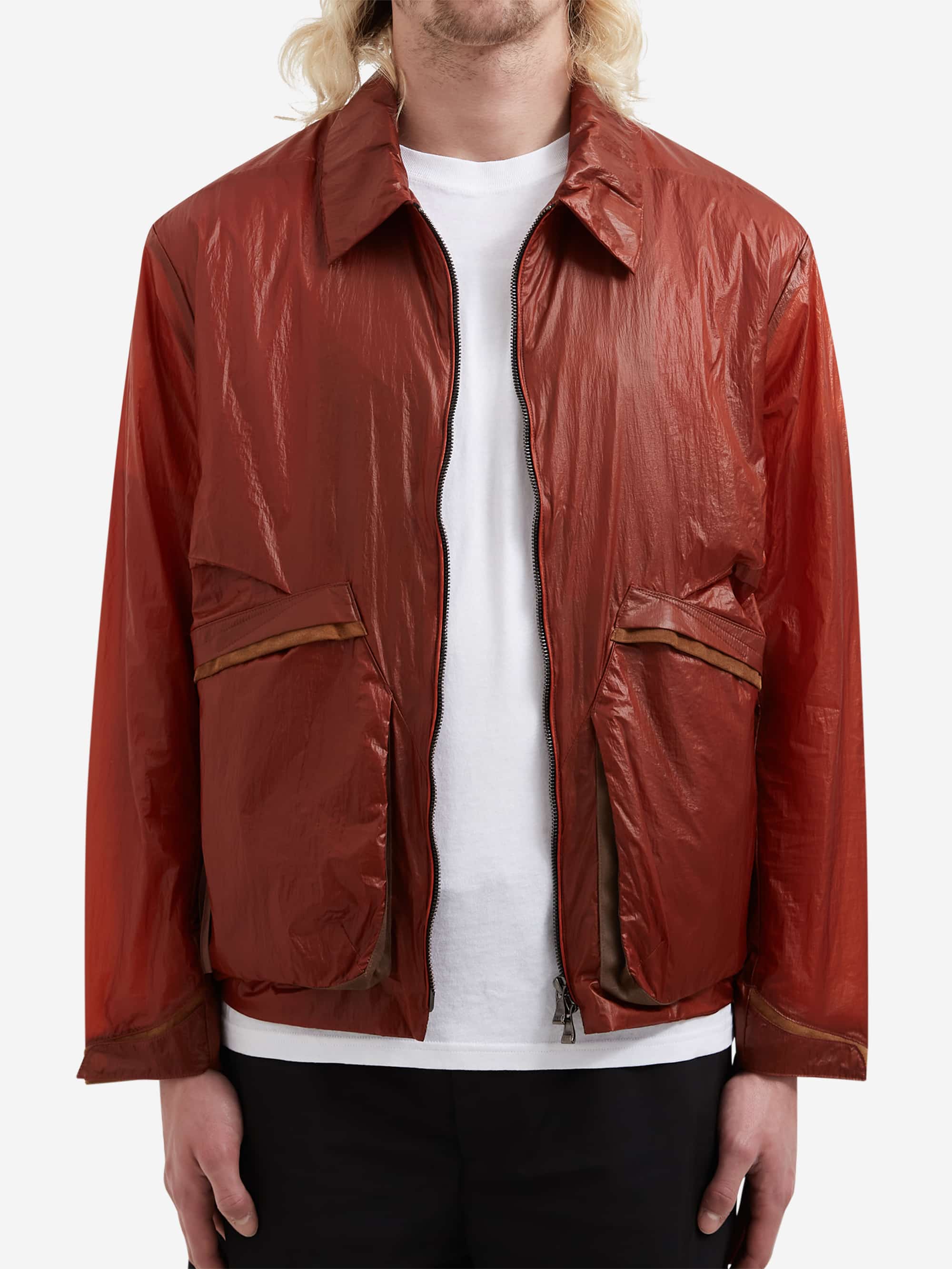 XLIM Nylon Pocket Jacket - Deep Orange - Image 2