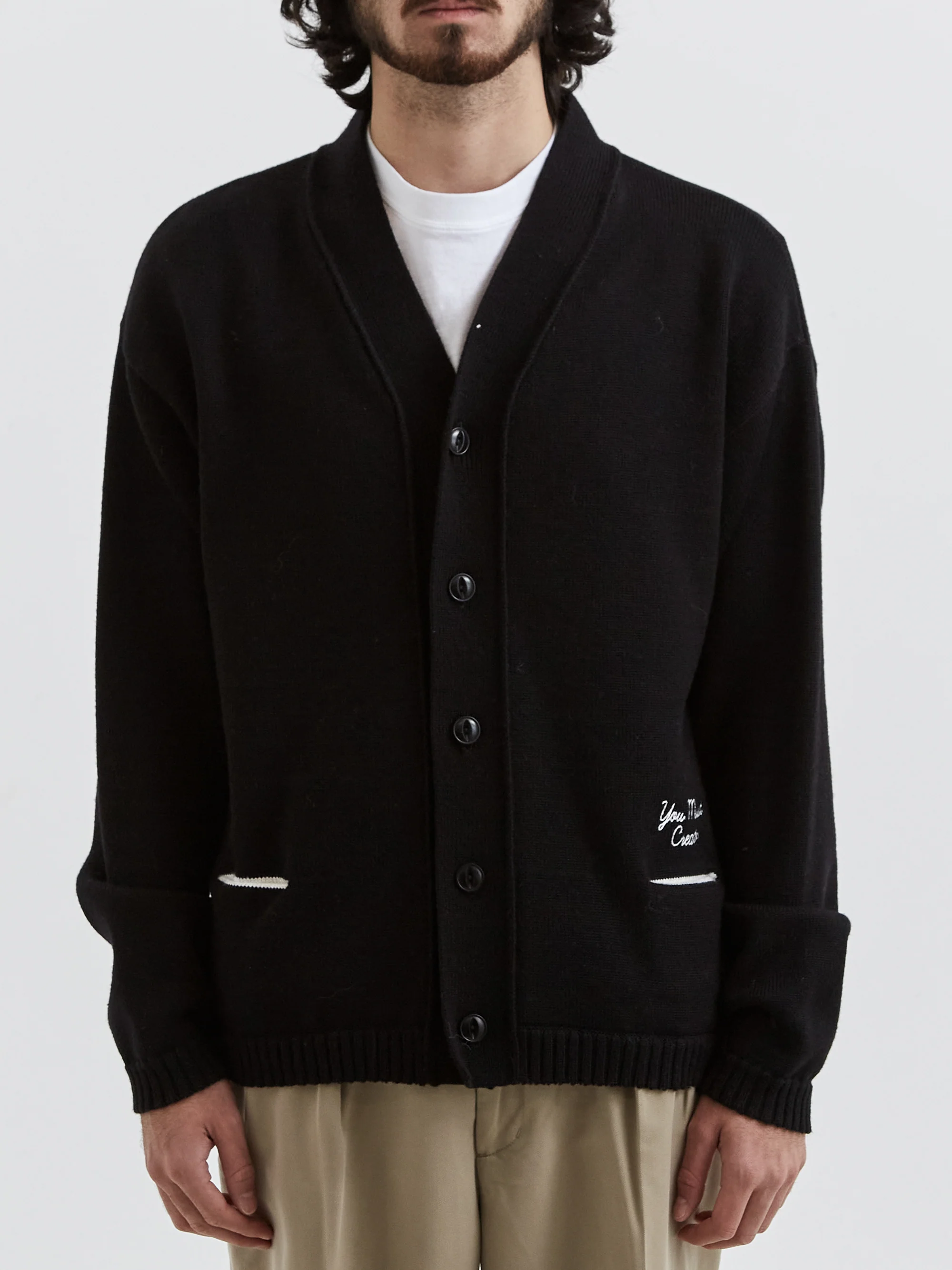 YMC Archie Cardigan - Black - Image 4