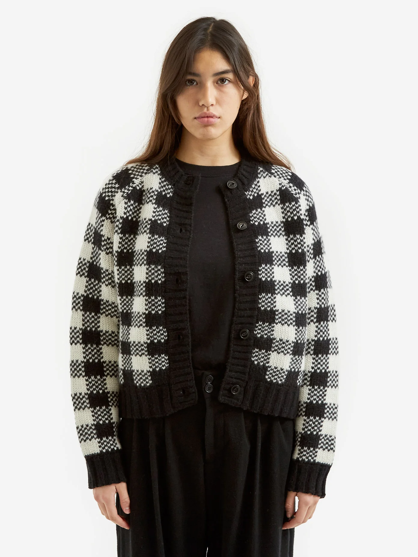 YMC Atomic Cardigan - Black/Stone