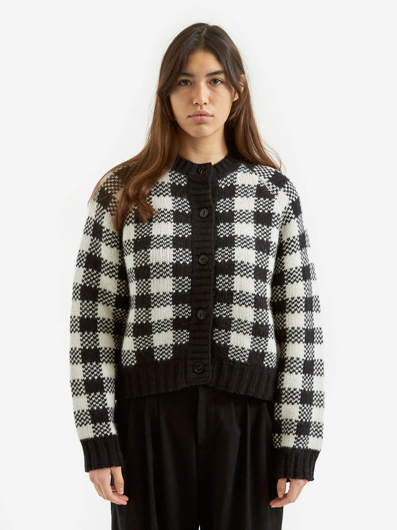 YMC Atomic Cardigan - Black/Stone - Image 3