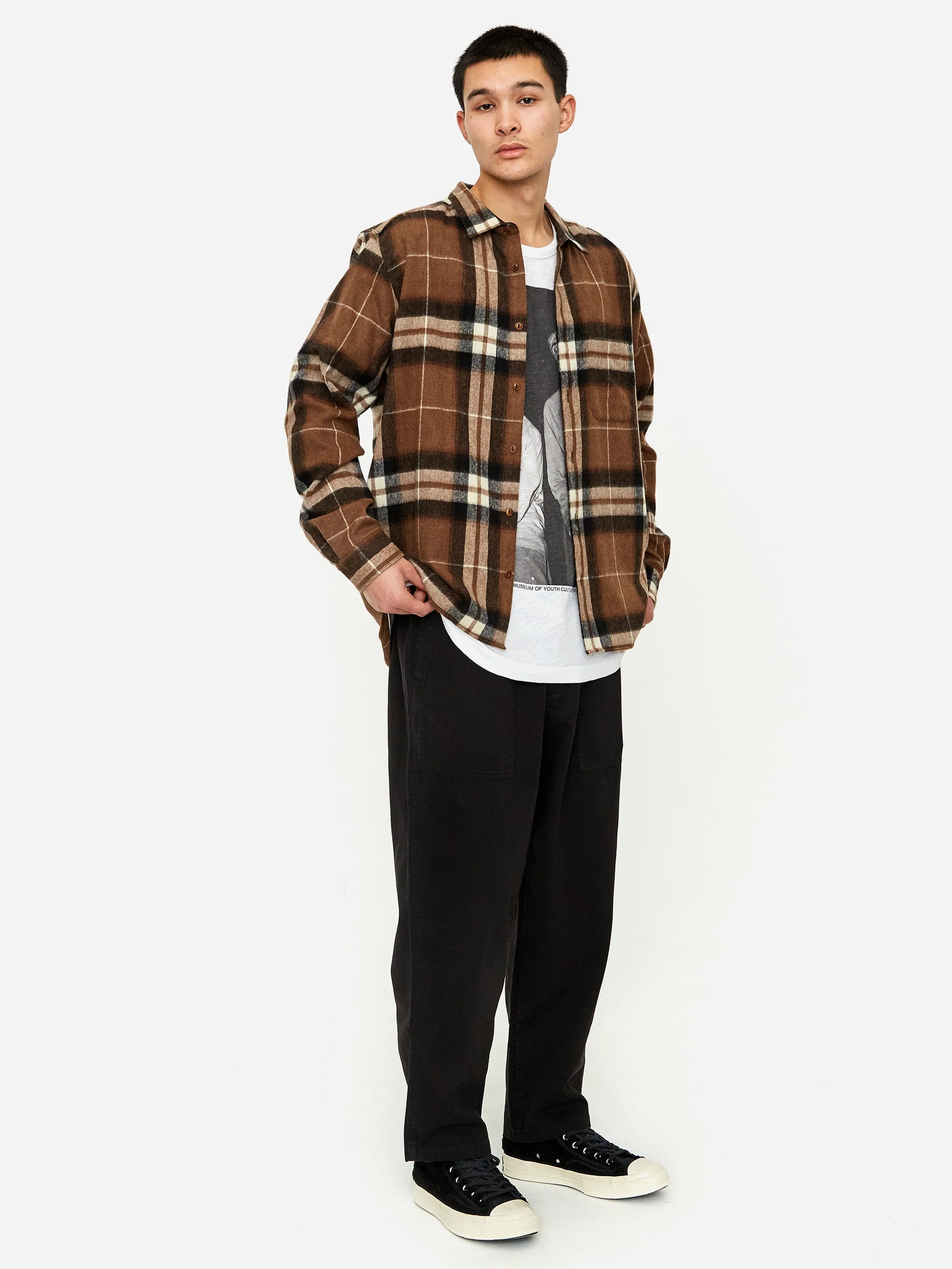YMC Curtis Longsleeve Shirt - Brown - Image 7