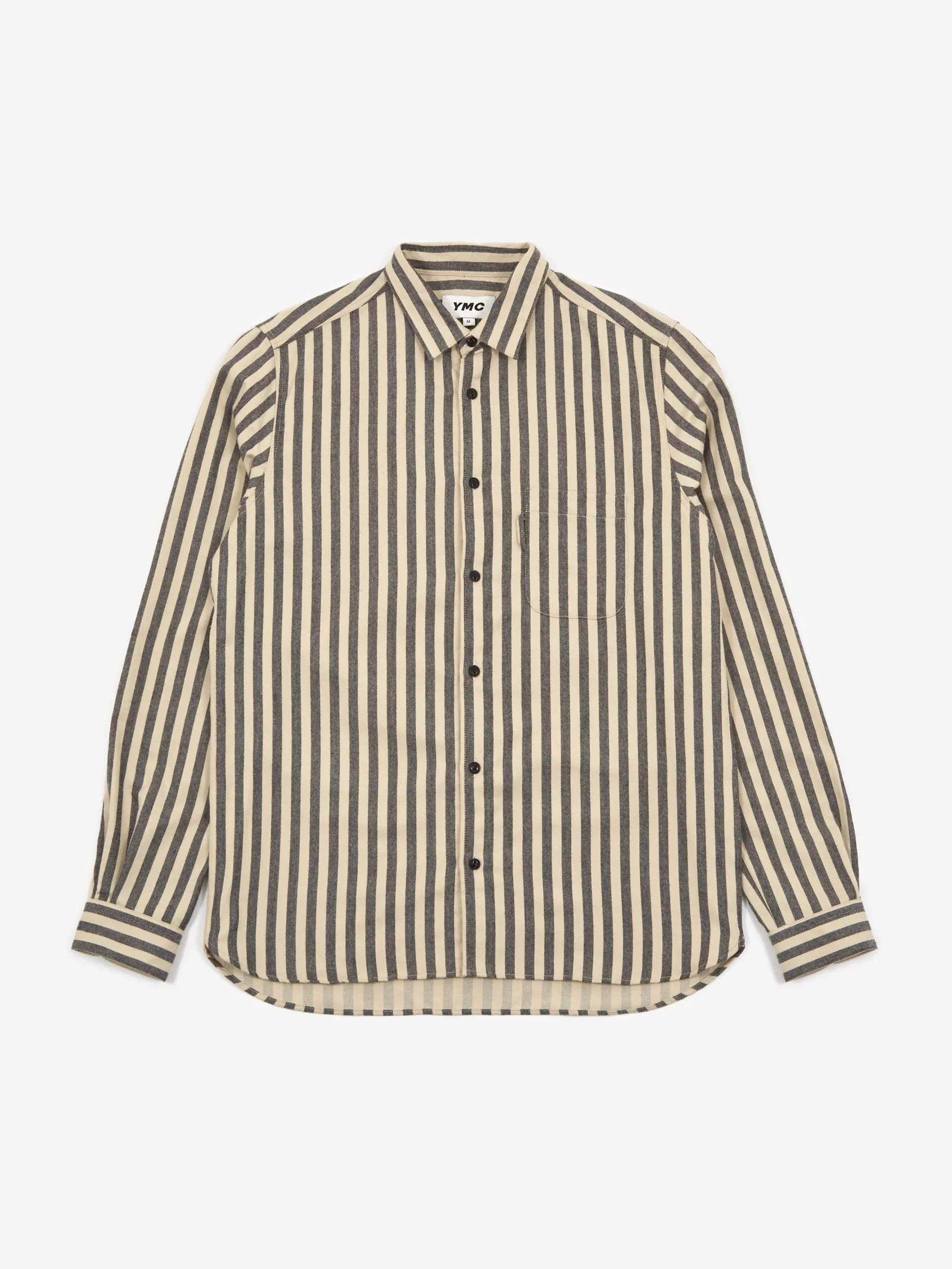 YMC Curtis Shirt - Ecru/Grey