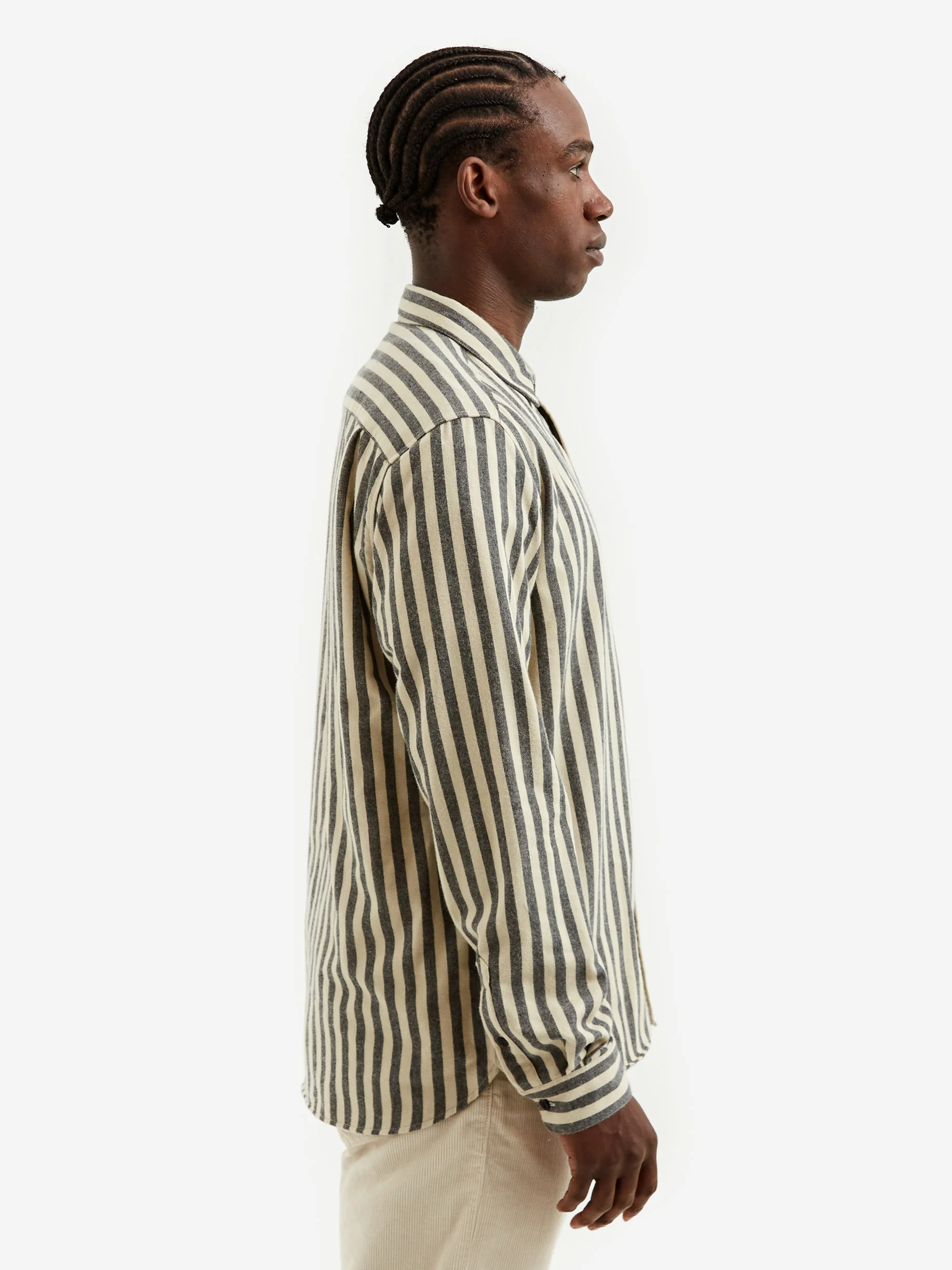 YMC Curtis Shirt - Ecru/Grey - Image 6