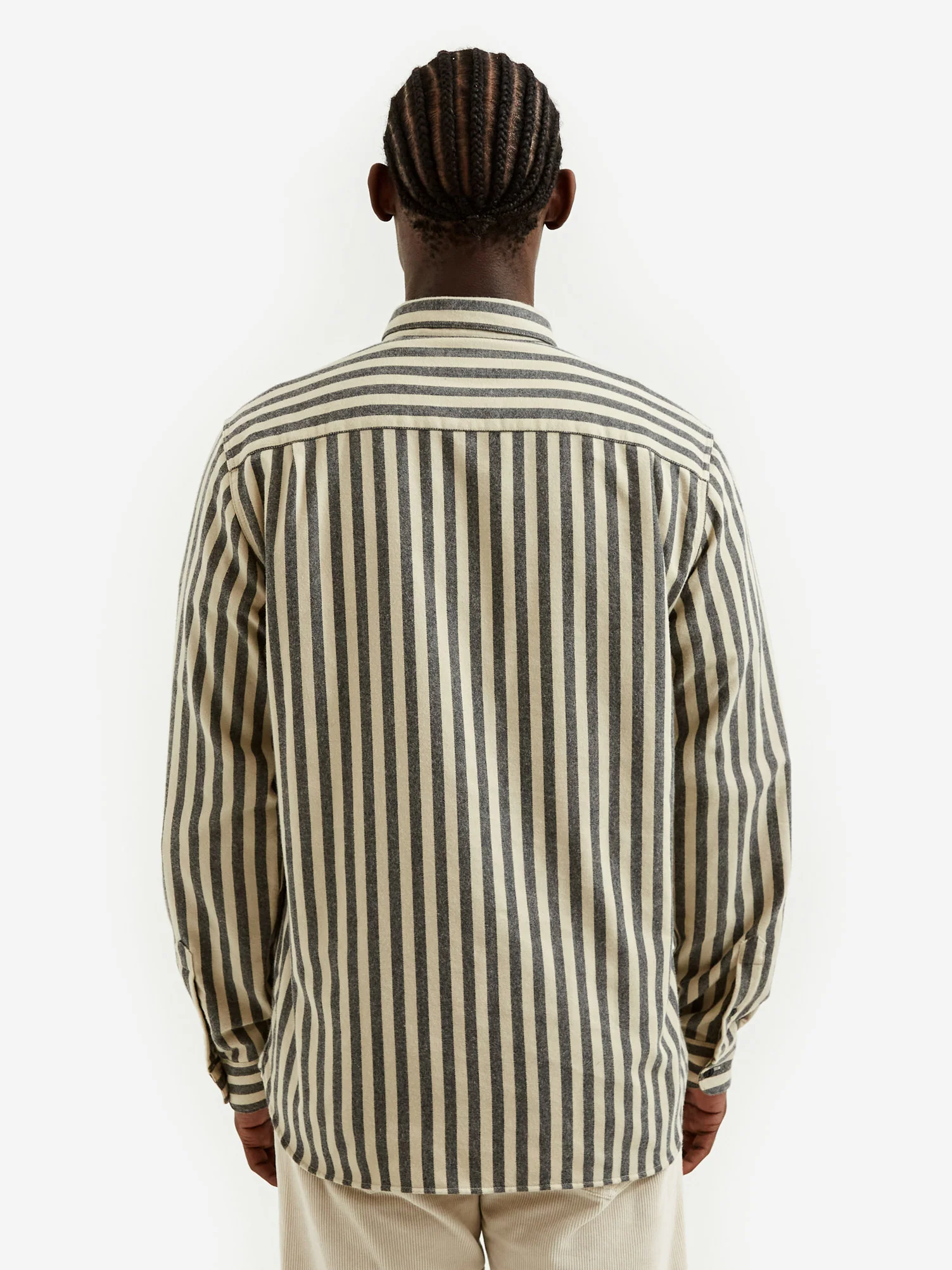 YMC Curtis Shirt - Ecru/Grey - Image 8