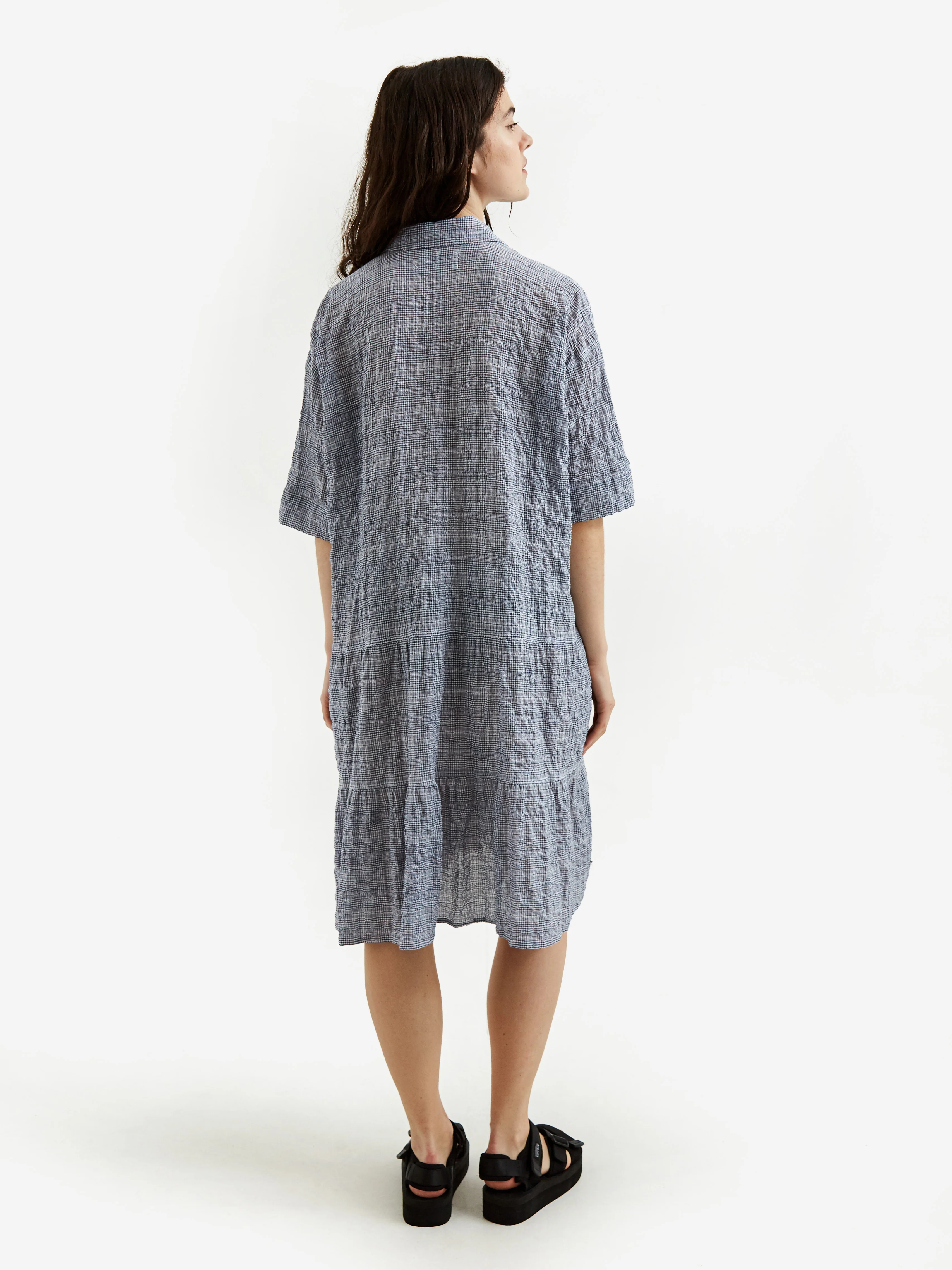 YMC Luna Shortsleeve Dress - Blue - Image 3