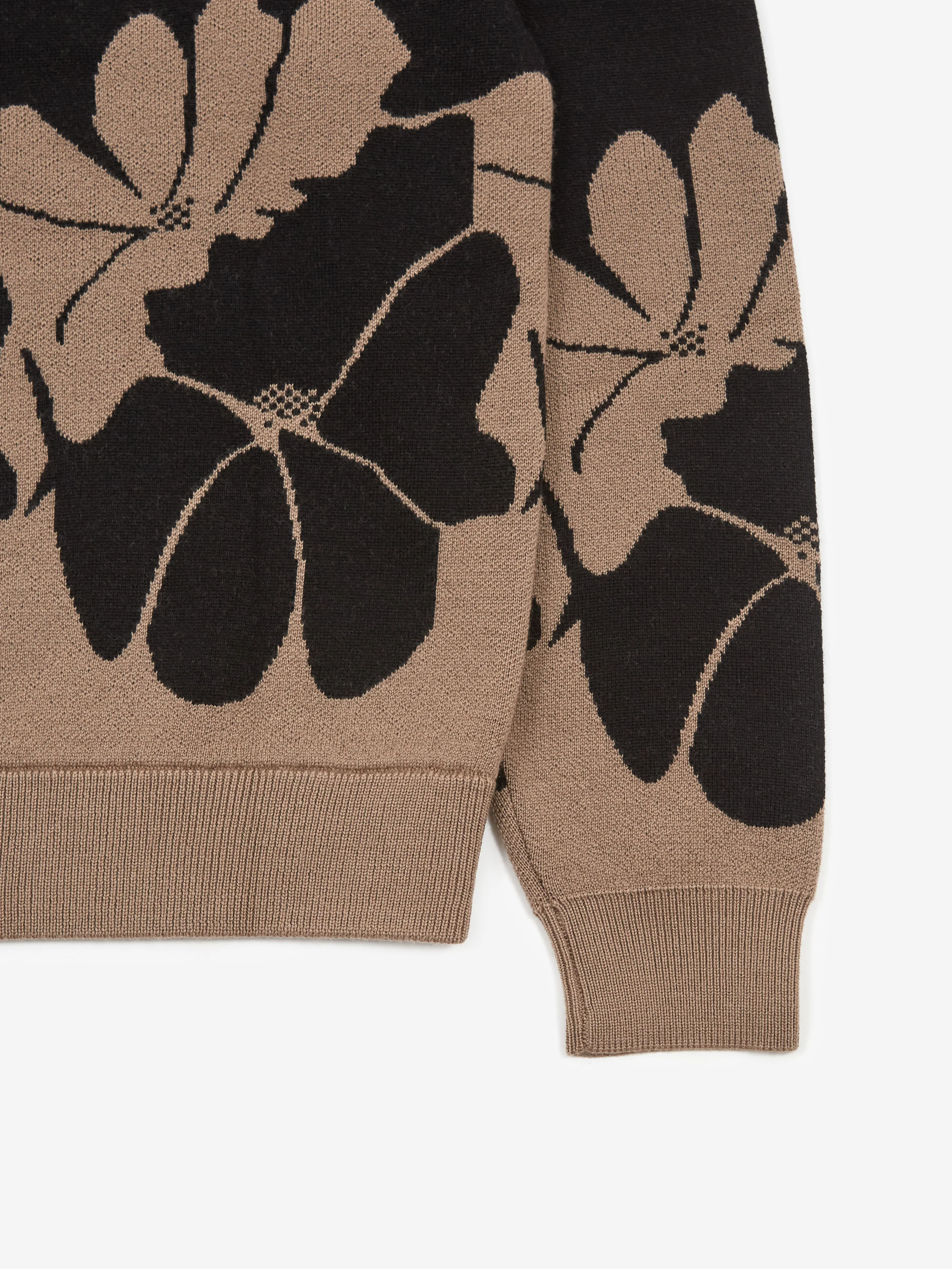 YMC Rat Pack Knit Cardigan - Black/Brown - Image 4
