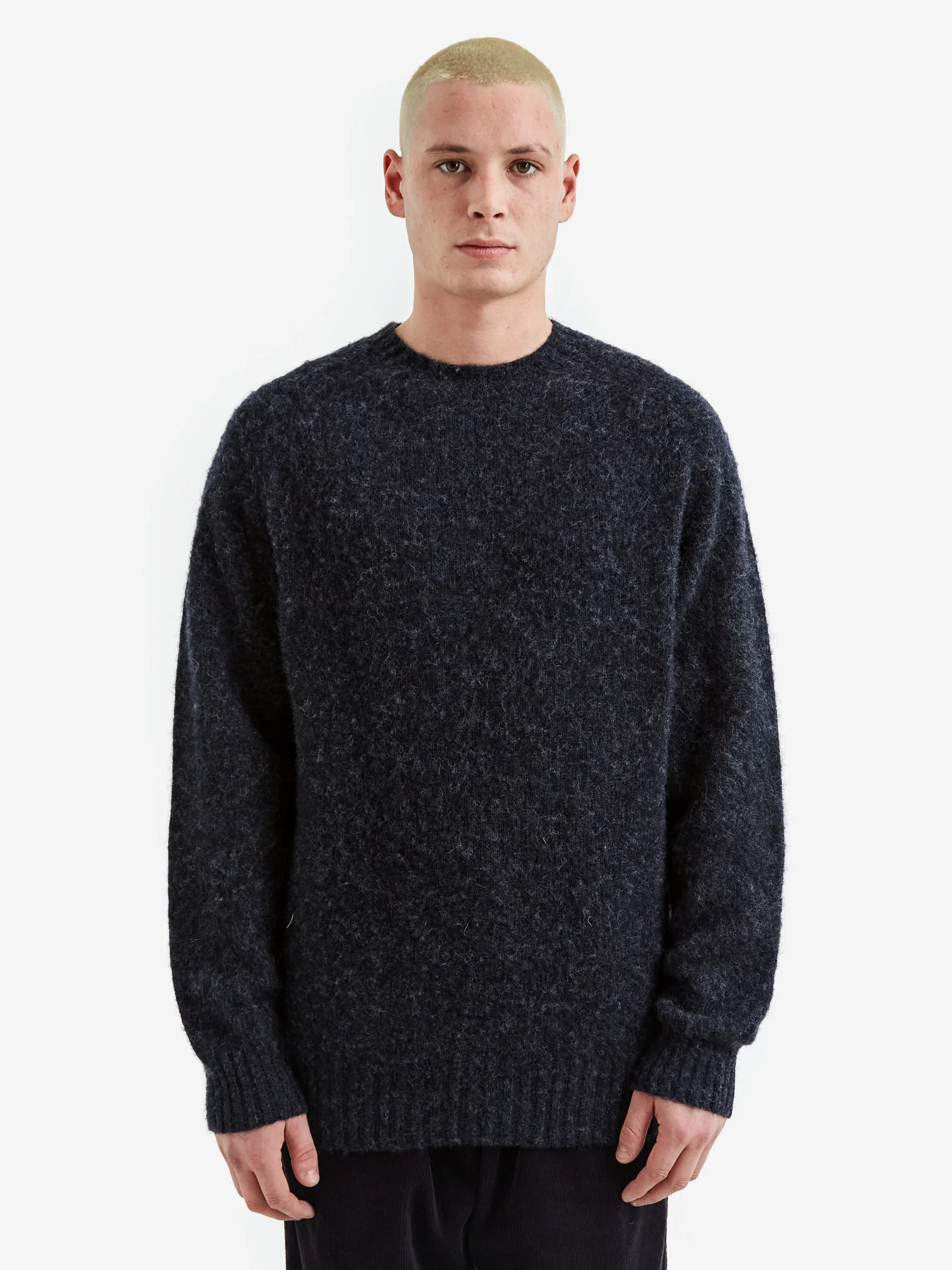 YMC Suedehead Crew Neck Knit - Charcoal - Image 2