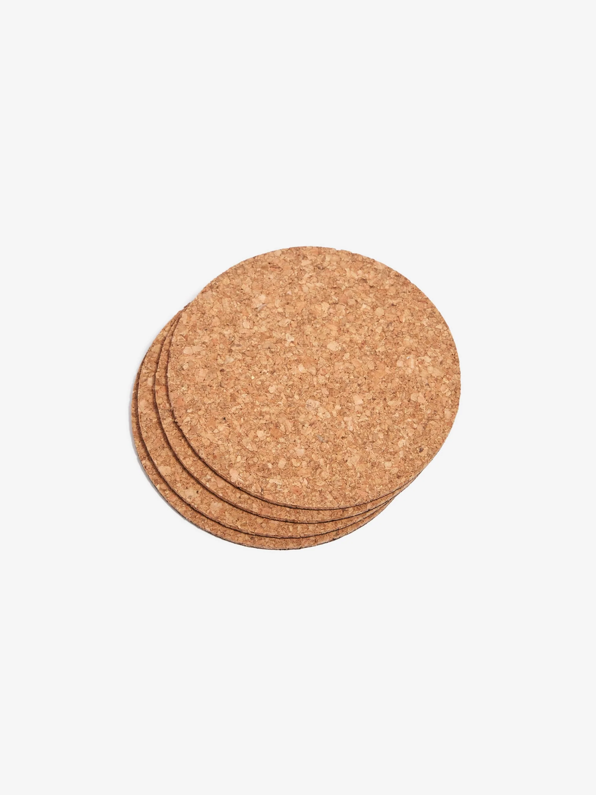 Yod and Co Round Natural Cork Coasters Set of 4 - 2Tone - Image 3