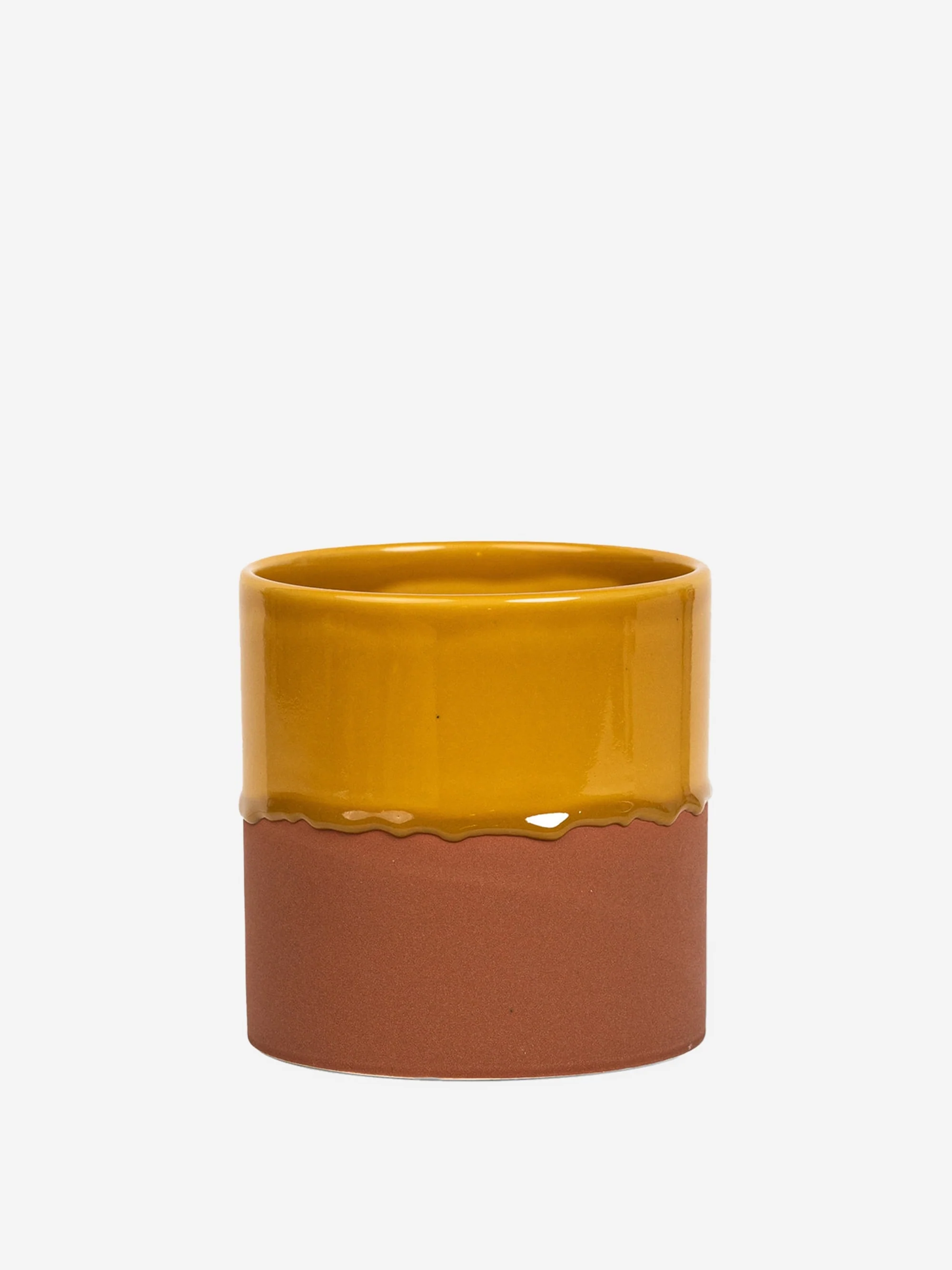 YOD&CO Drip Ceramic Planter Large - Honey/Terracotta